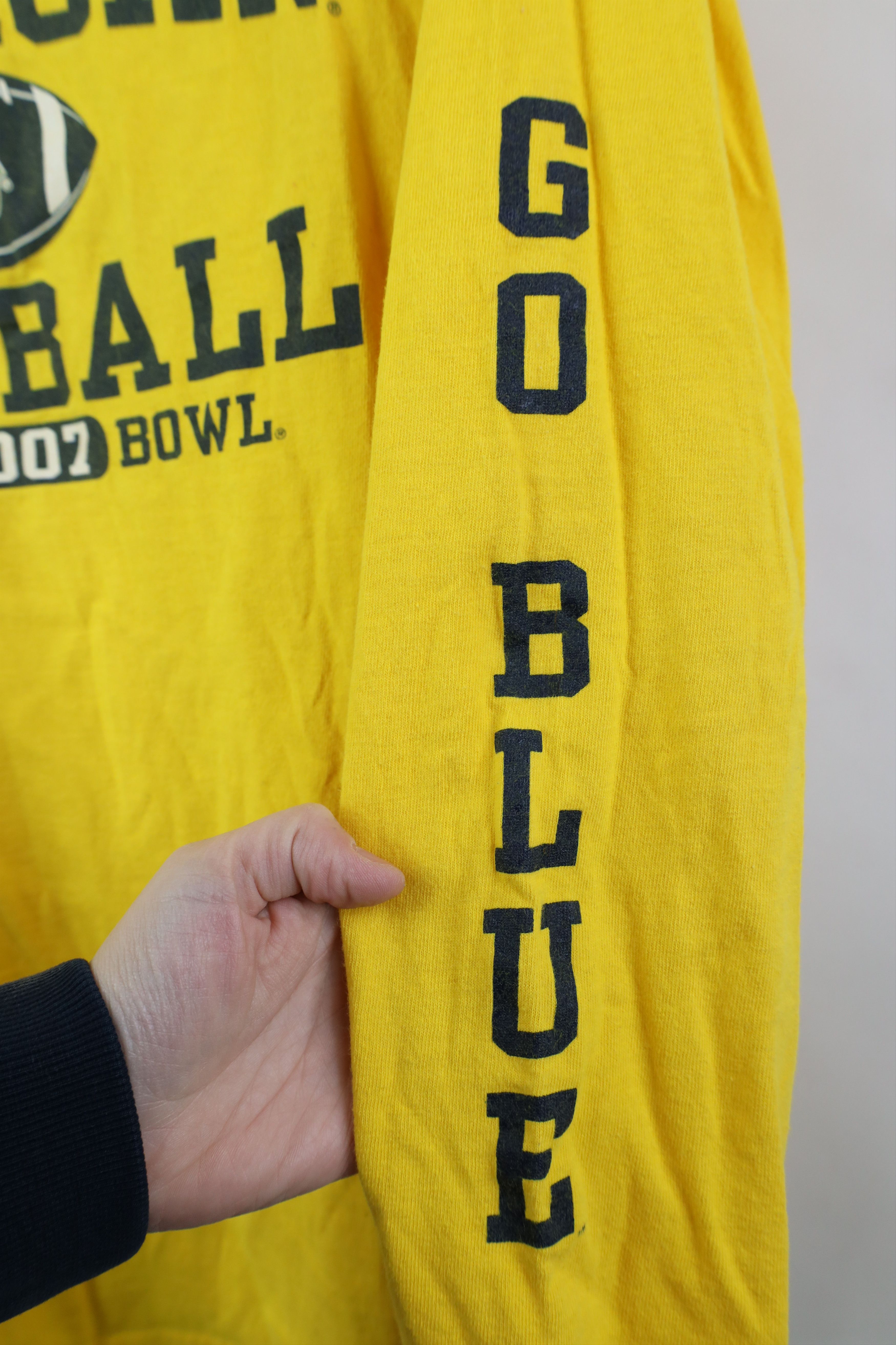 Vintage Vintage University of Michigan Football Long Sleeve T-Shirt Size US L / EU 52-54 / 3 - 5 Thumbnail