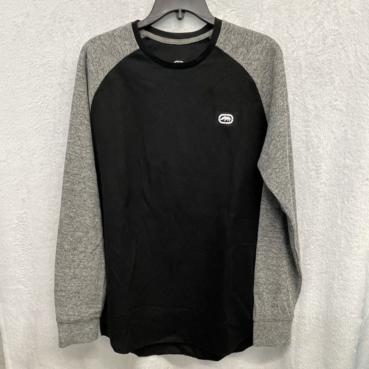 Ecko Unltd. Ecko Unltd Thermal Long Sleeve Raglan Black Gray Shirt Size US L / EU 52-54 / 3 - 1 Thumbnail