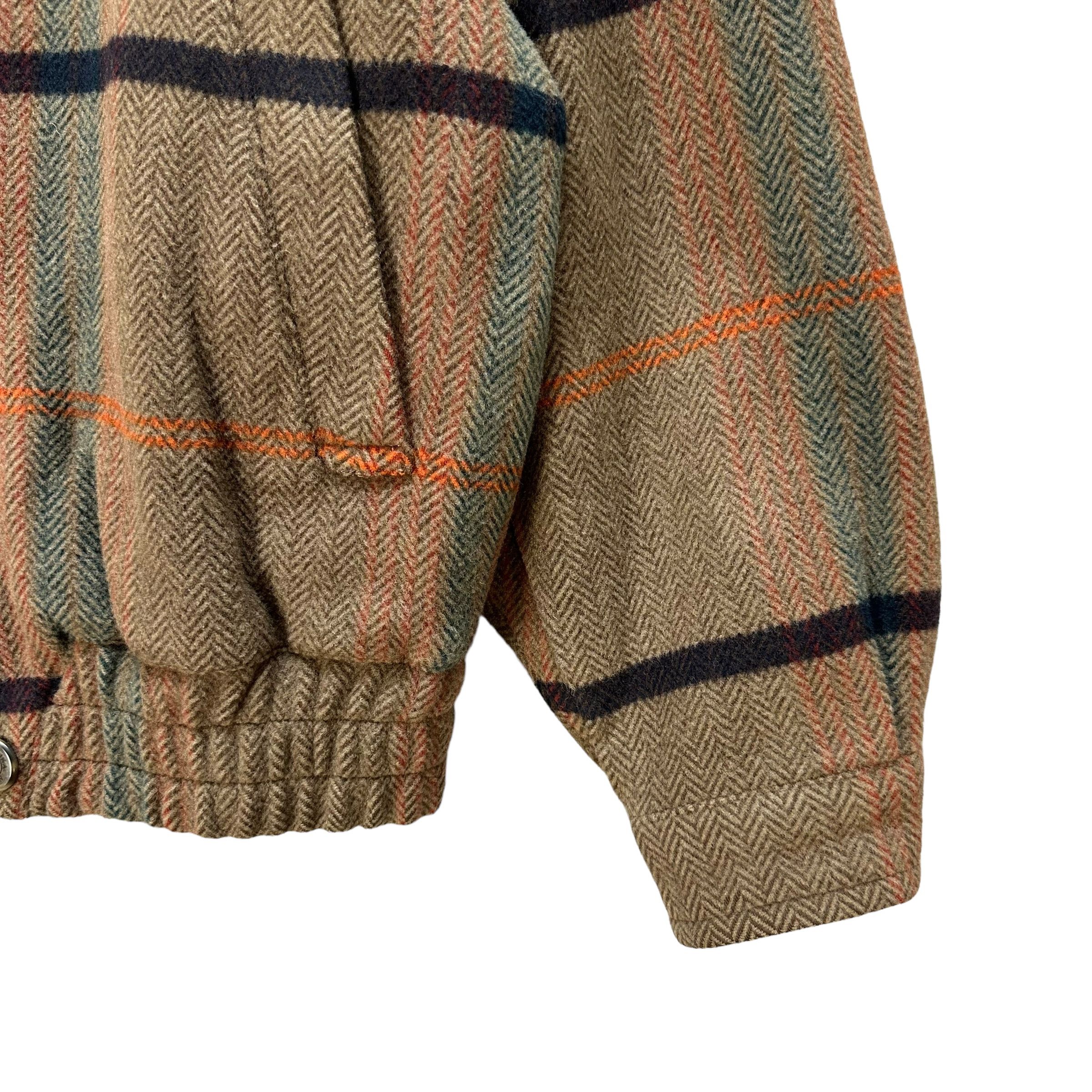 Japanese Brand 90's RAIKA Herringbone Double Breast Wool Jacket #A037-0851 Size US M / EU 48-50 / 2 - 5 Thumbnail