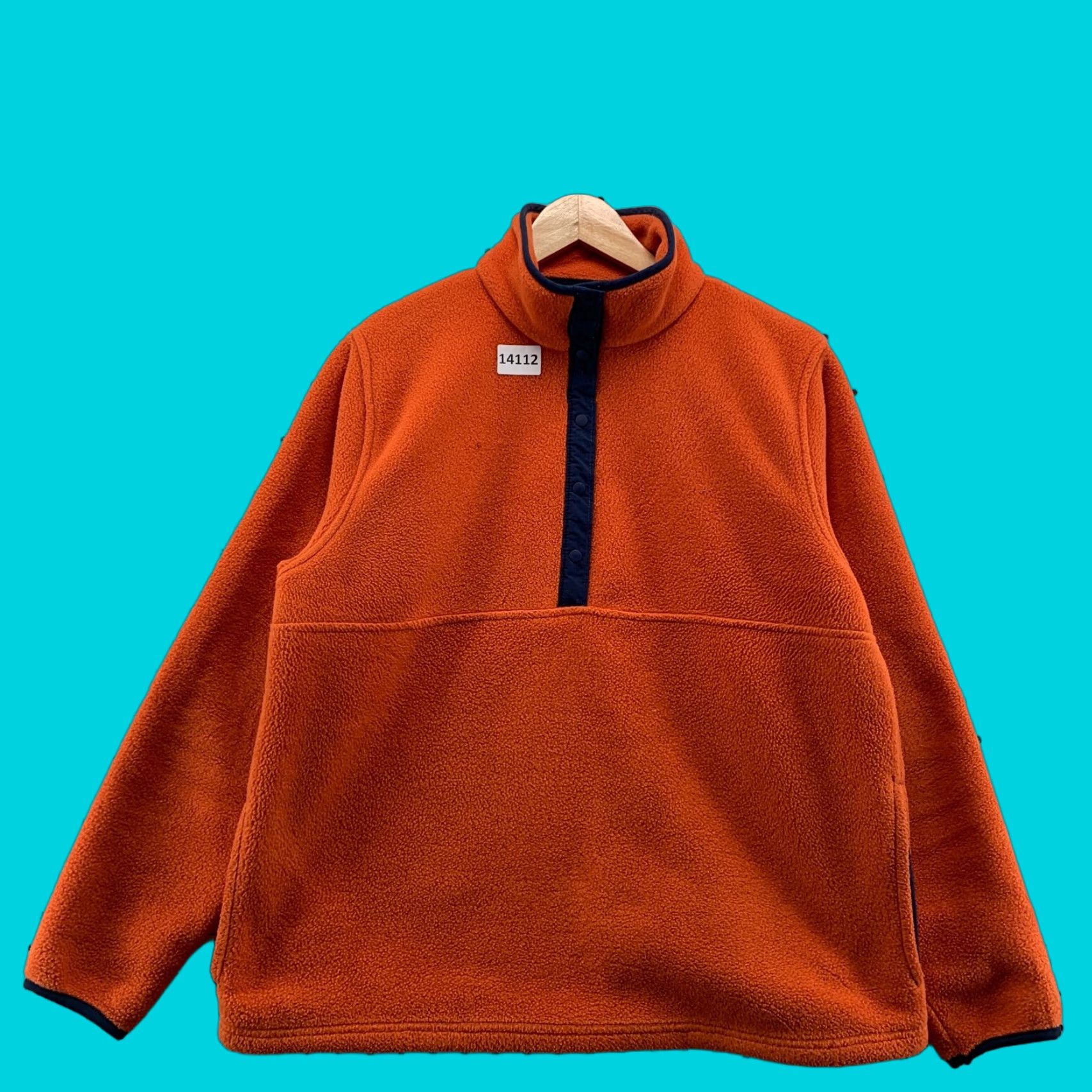 Vintage VINTAGE L.L. Bean Fleece Sweater 1/4 Snap Orange Womens Small Pullover Long Sleeve Size S / US 4 / IT 40 - 1 Thumbnail