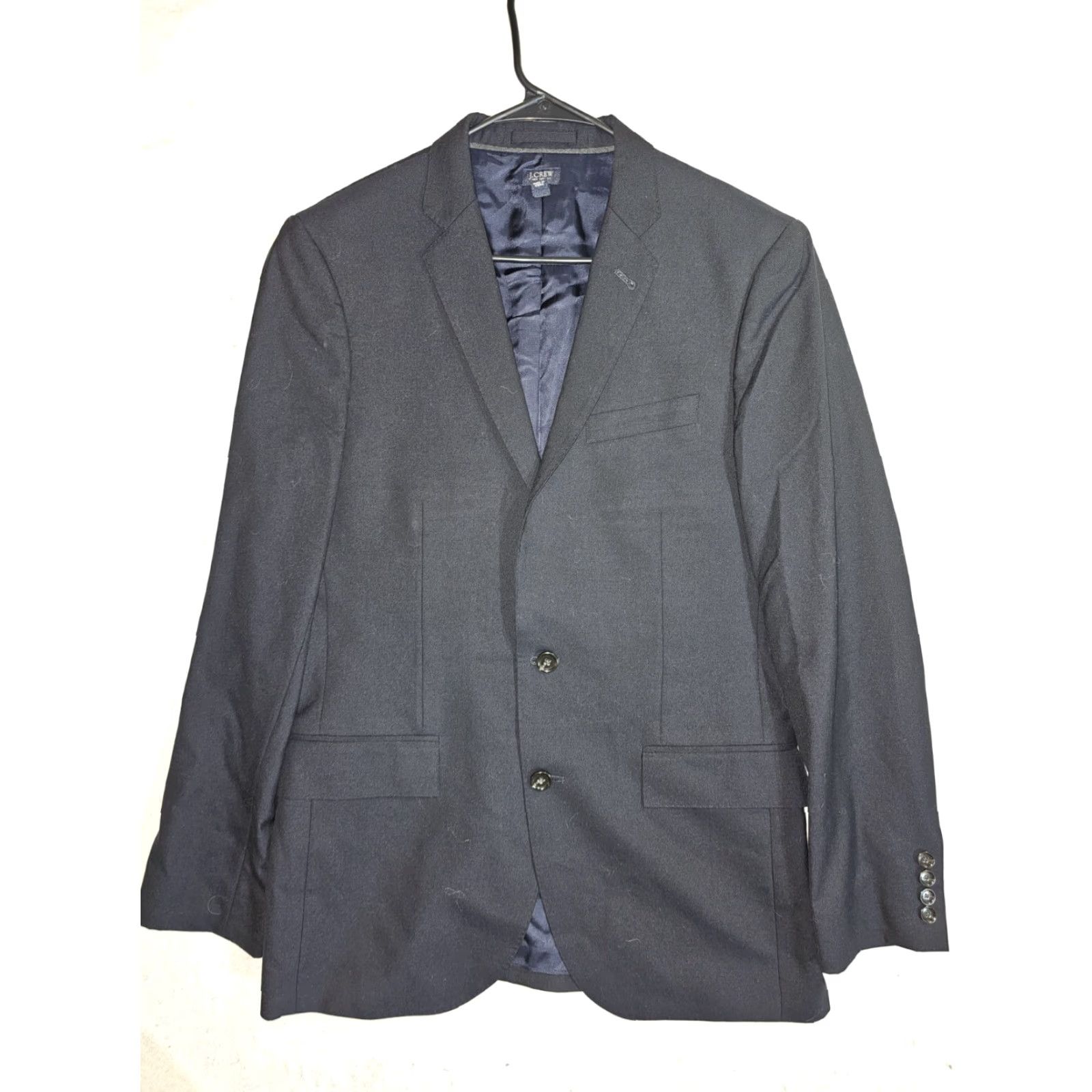 J.Crew J. Crew Classic Ludlow Blazer Super 120s By Loro Piana Suit Jacket Mens 38R Gray Two-Button Jacket Blazer Vintage? No 38 Regular Navy? Wait. Size 38R - 2 Thumbnail