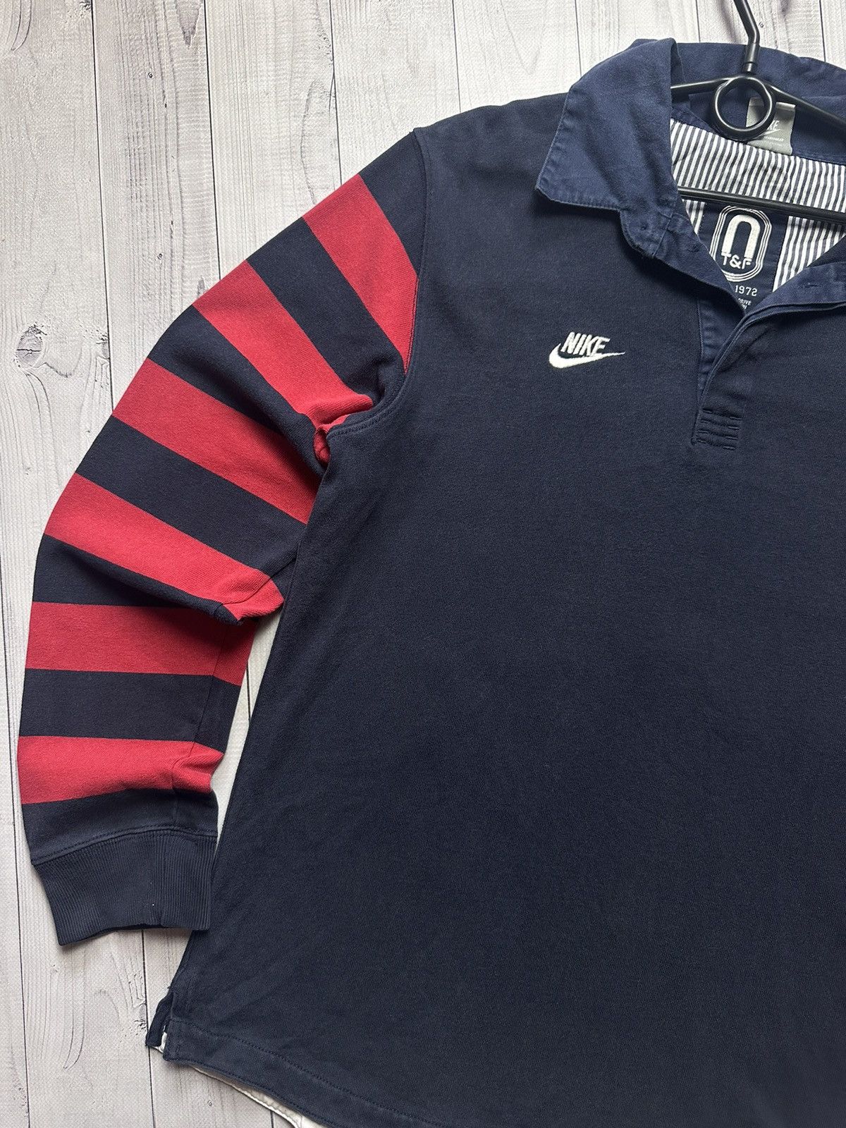 Nike × Vintage Vintage Nike Rugby jersey size L striped Oregon Size US L / EU 52-54 / 3 - 4 Thumbnail
