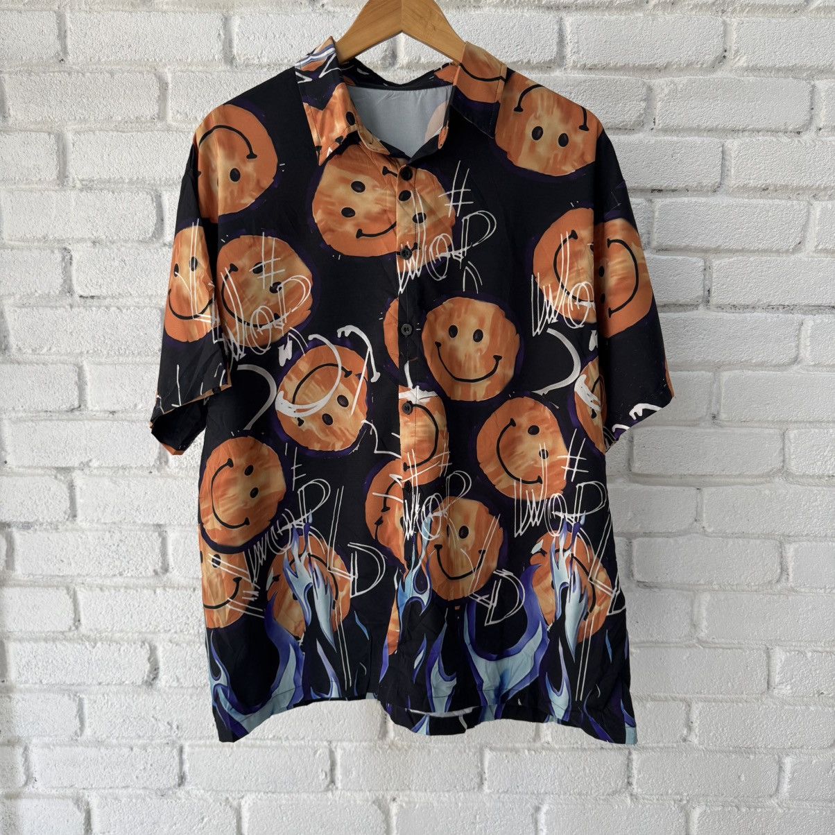 Vintage Smiley All Over Print Shirt Size US XL / EU 56 / 4 - 1 Thumbnail