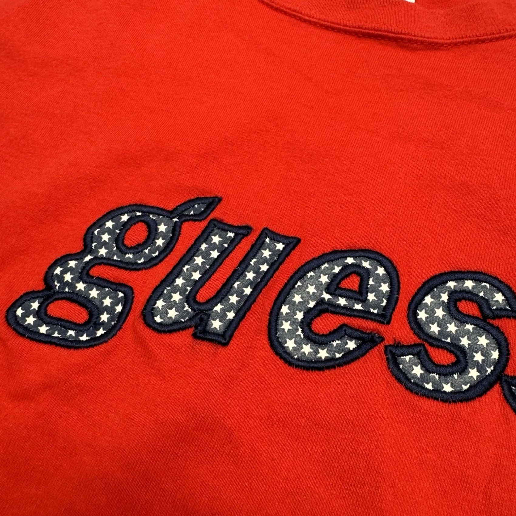 Guess VINTAGE GUESS Women's T-Shirt Red Embroidered Crew Neck Short Sleeve USA 90s M Size M / US 6-8 / IT 42-44 - 2 Thumbnail