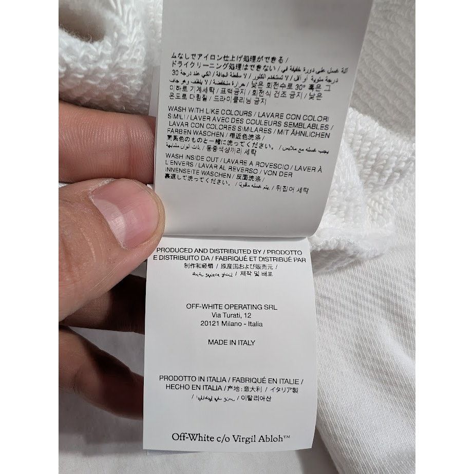 Off-White o1rshd1 Diags Bit Book Skate Hoodie in White/Black Size US M / EU 48-50 / 2 - 17 Thumbnail