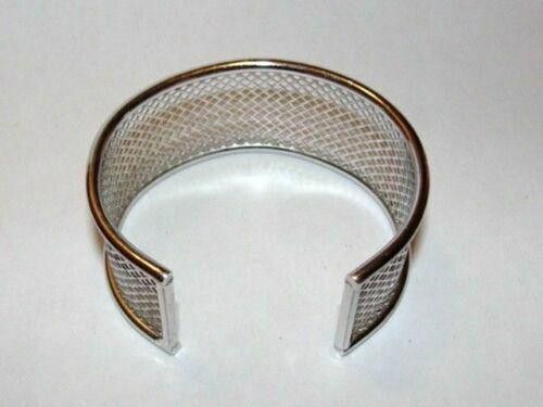 Designer Sterling Silver Fish Net Cuff Bracelet Size ONE SIZE - 4 Thumbnail