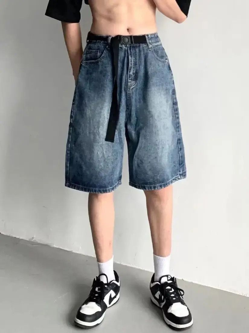 Japanese Brand Retro loose wide leg denim shorts Size US 32 / EU 48 - 5 Thumbnail