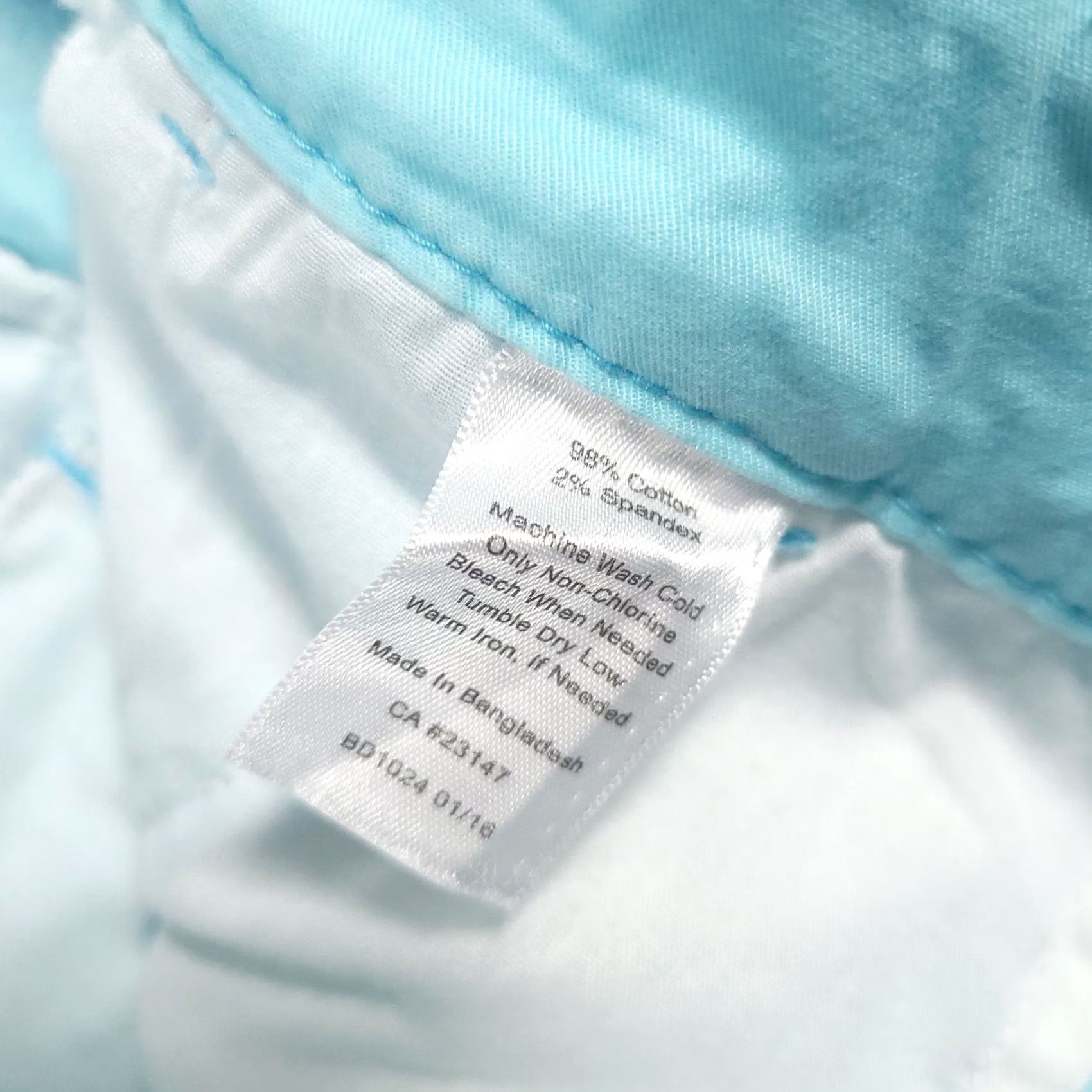 Talbots VINTAGE? No. Talbots The Weekend Chino Pants Womens 2 Blue Scenic Print Stretch Casual Beach Size 26" / US 2 / IT 38 - 6 Thumbnail