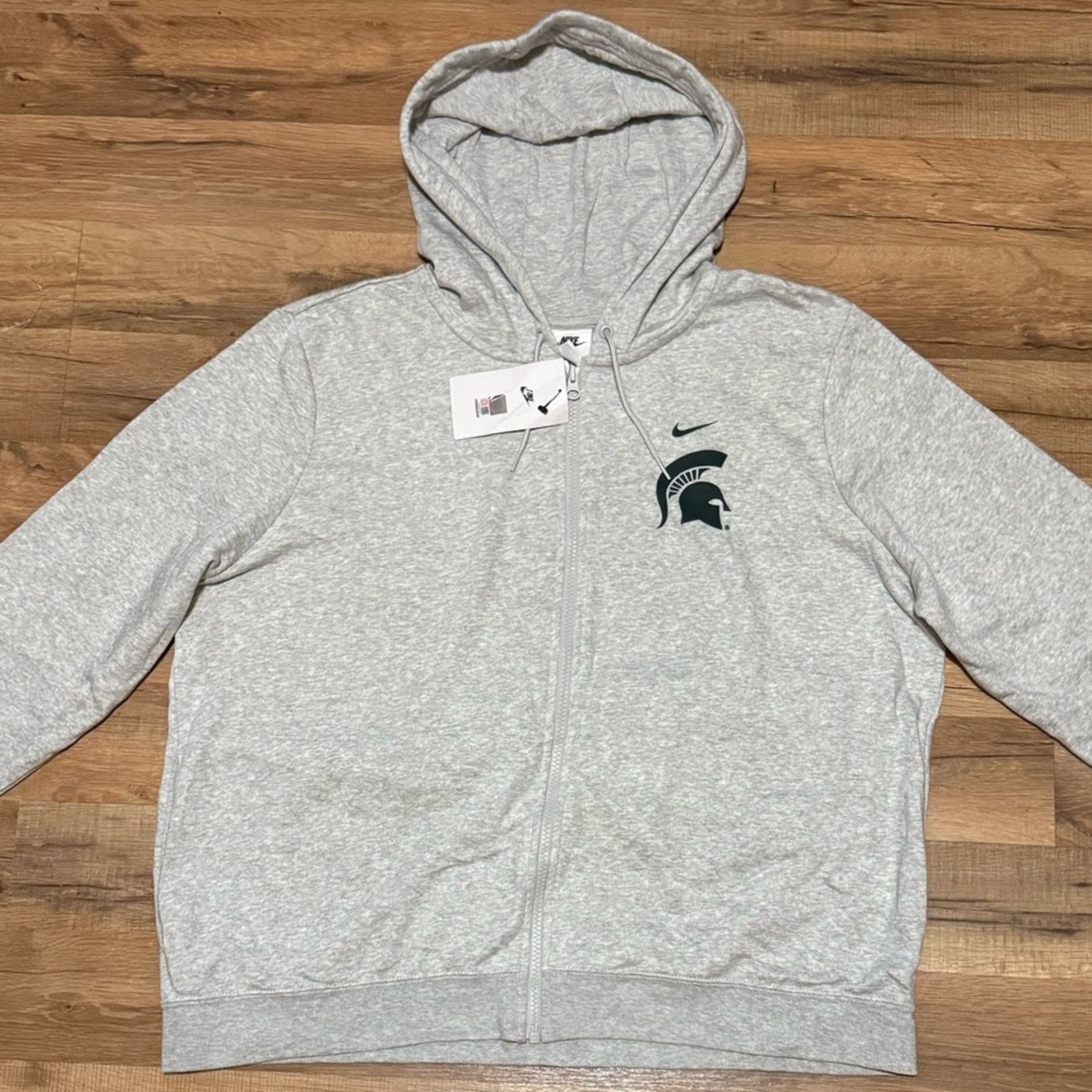 Nike Nike Team Michigan State Spartans Zip Up Hoodie Sweatshirt Size XL / US 12-14 / IT 48-50 - 2 Thumbnail