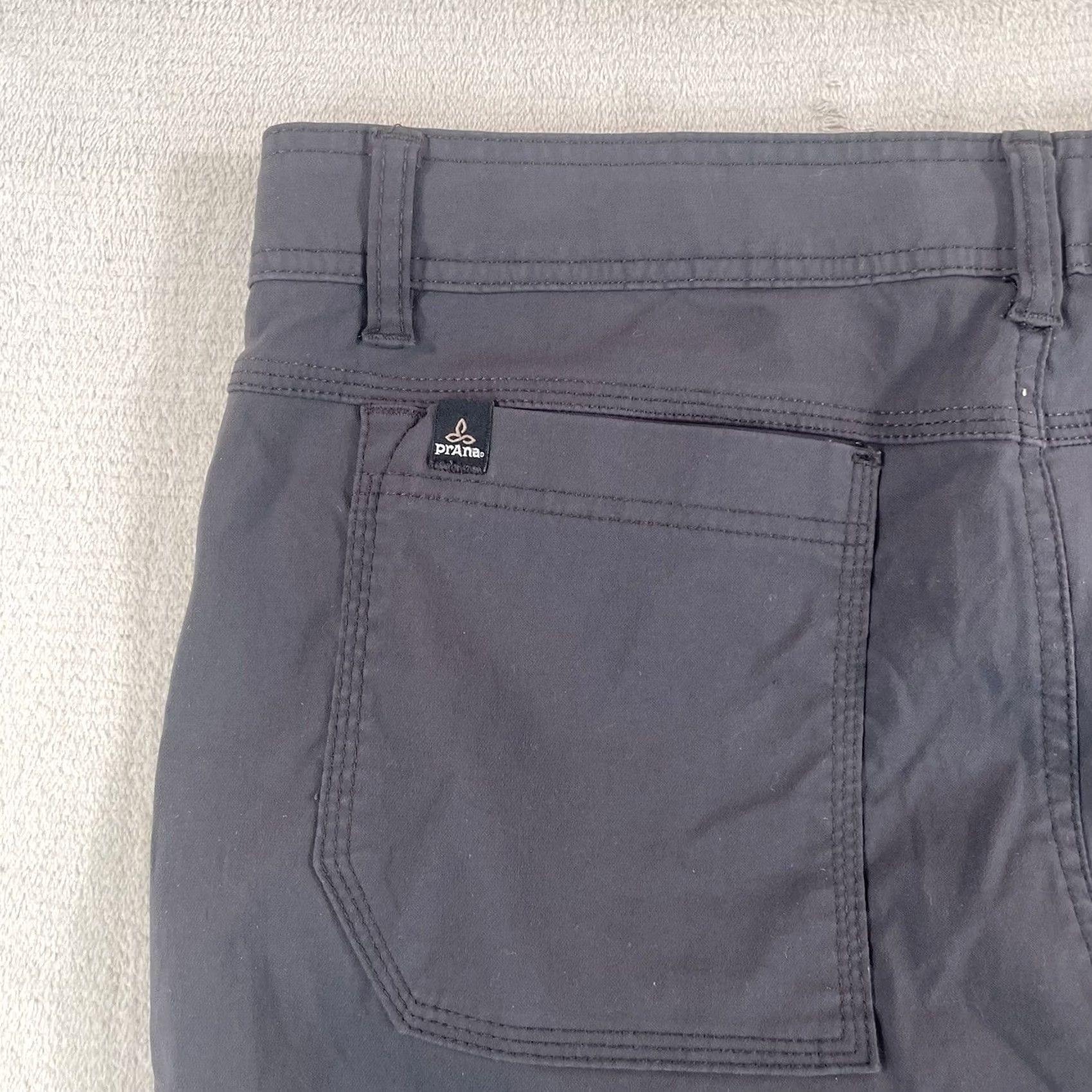 Prana prAna Stretch Zion Straight Pants Men Large 36x32 Gray Cargo 5-Pocket Belted Stretch Nylon Spandex Size US 36 / EU 52 - 4 Thumbnail
