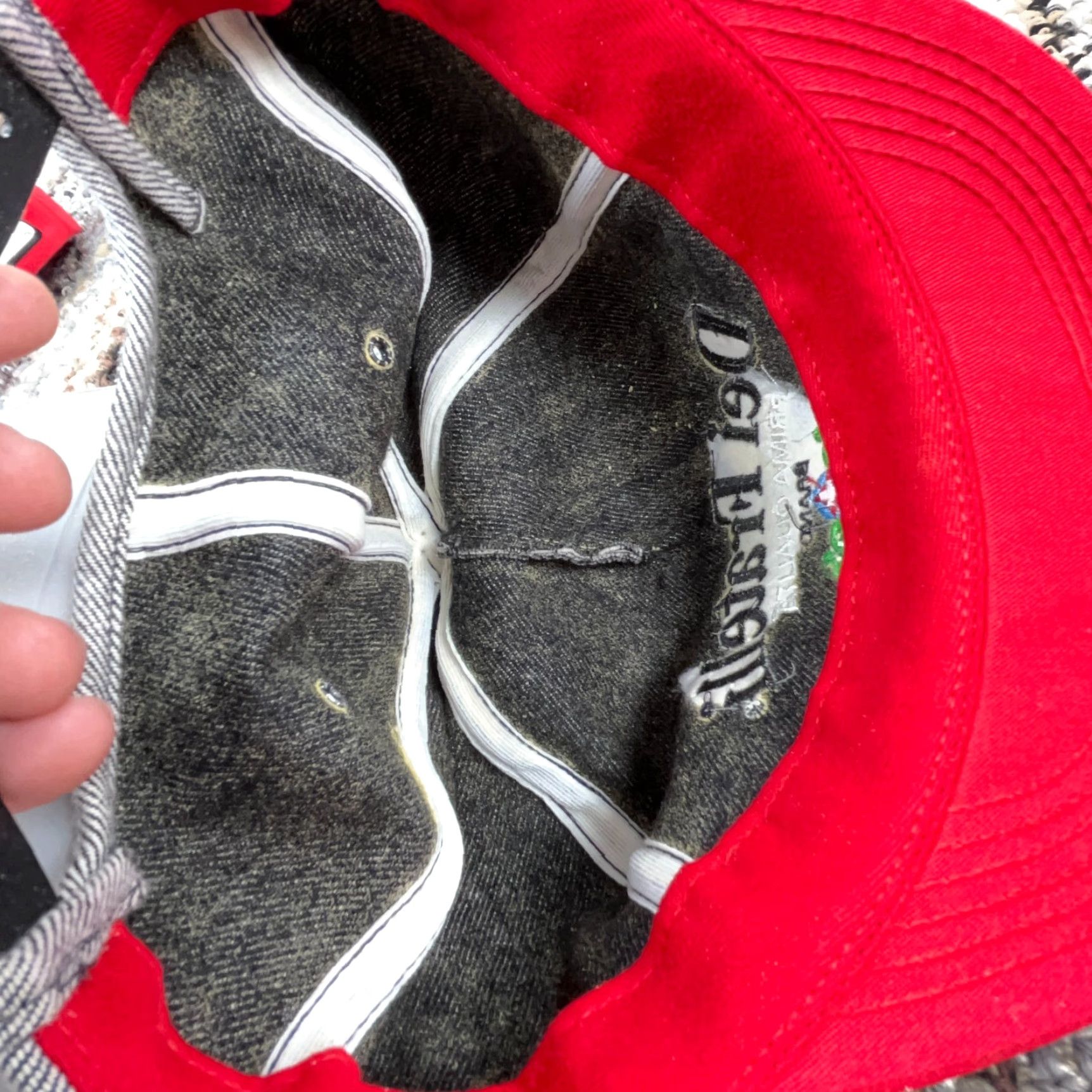 Denime VINTAGE K-products Trucker Hat Cap Snapback Gray Denim USA Farm 80s Dei Fratell Size ONE SIZE - 7 Thumbnail