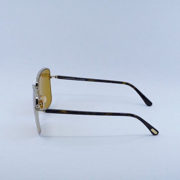 Tom Ford Tom Ford FT1029 32E Sunglasses Rose Gold Square Frame Size ONE SIZE - 7 Thumbnail