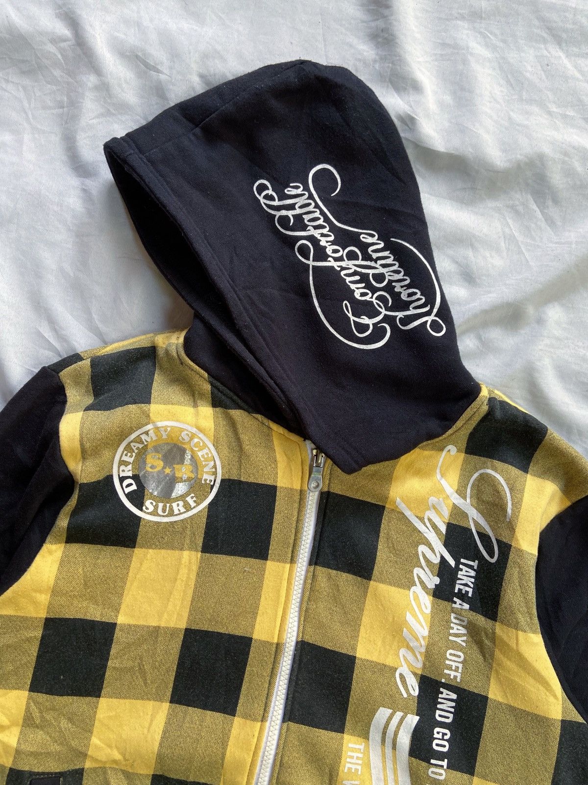 Japanese Brand JAPANESE EXCUSE PLAID ZIP HOODIE hysteric glamour numbernine Size US M / EU 48-50 / 2 - 3 Thumbnail