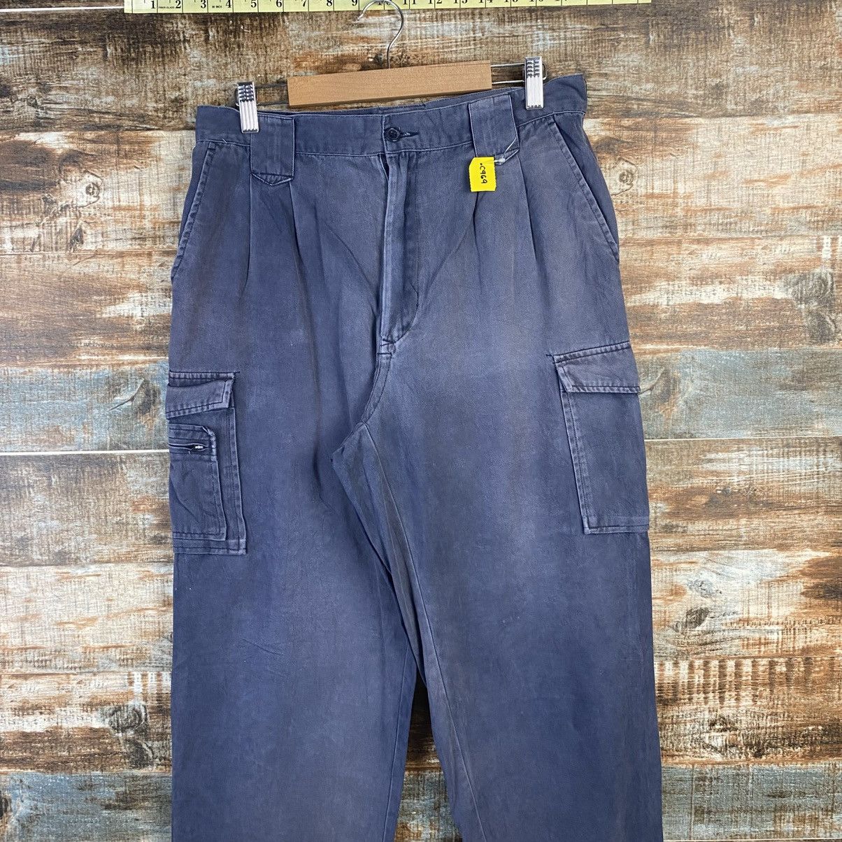 Japanese Brand DL Japanese Brand Blue Cargo Multipocket Pants #C969 Size US 31 - 2 Thumbnail