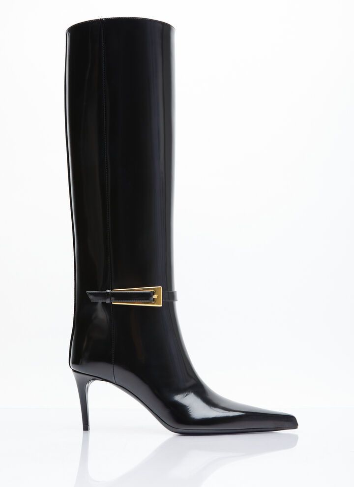 Saint Laurent Paris o1bcso1str0426 Lee Boots in Black Size US 9 / IT 39 - 1 Thumbnail