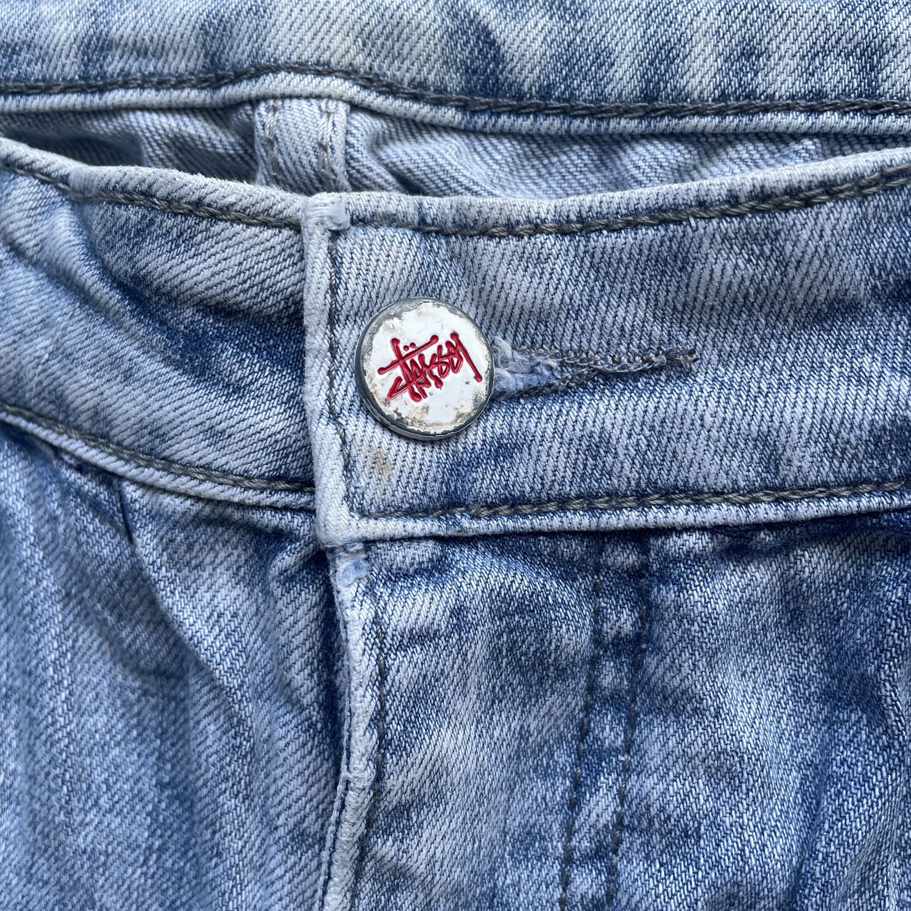 Stussy W31 STUSSY 556 FADED RIPPED JEANS DISTRESSED PANTS Size US 31 - 6 Thumbnail