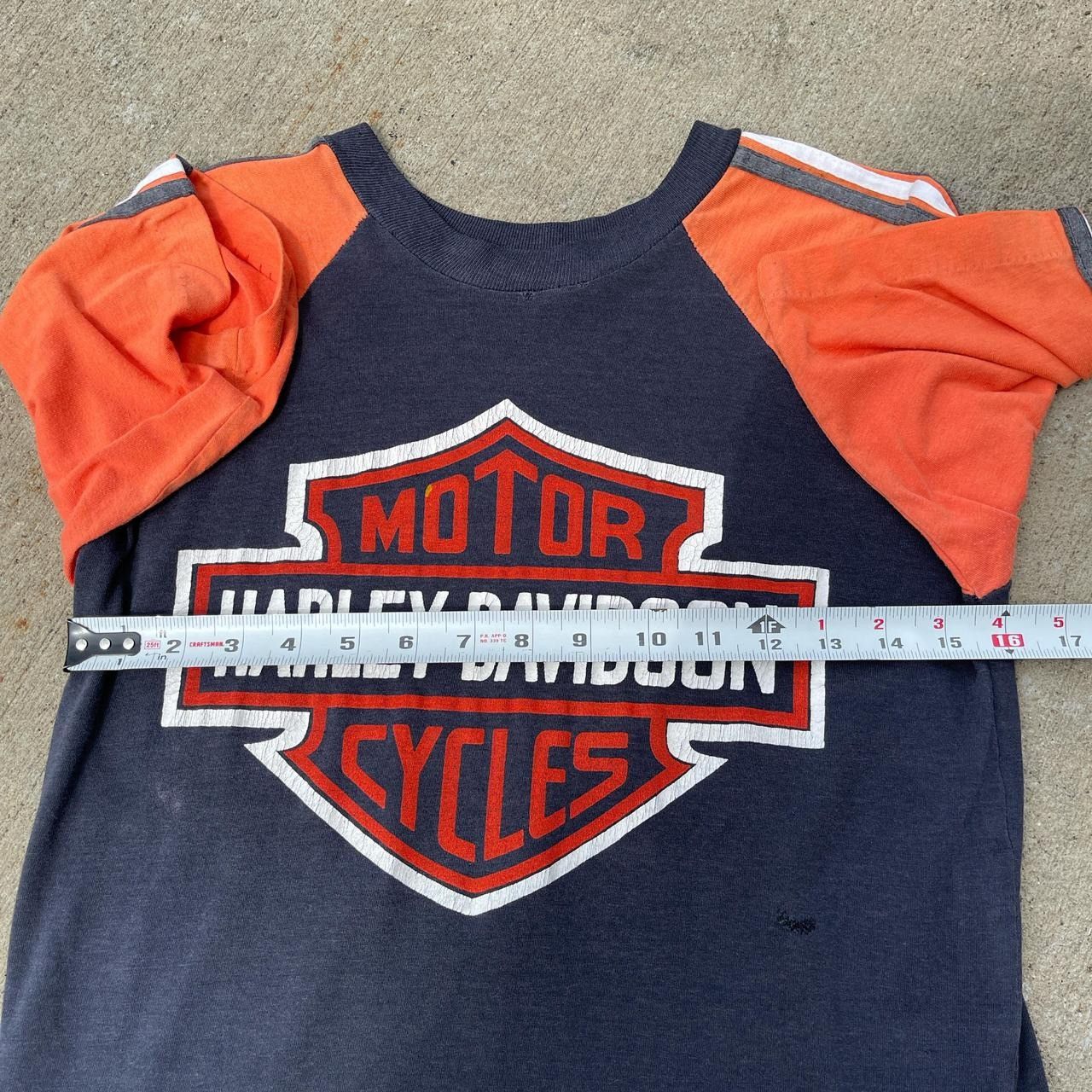 Harley Davidson × Vintage Rare Vintage 70s Mount Rushmore Harley Davidson Raglan tee Size US S / EU 44-46 / 1 - 3 Thumbnail