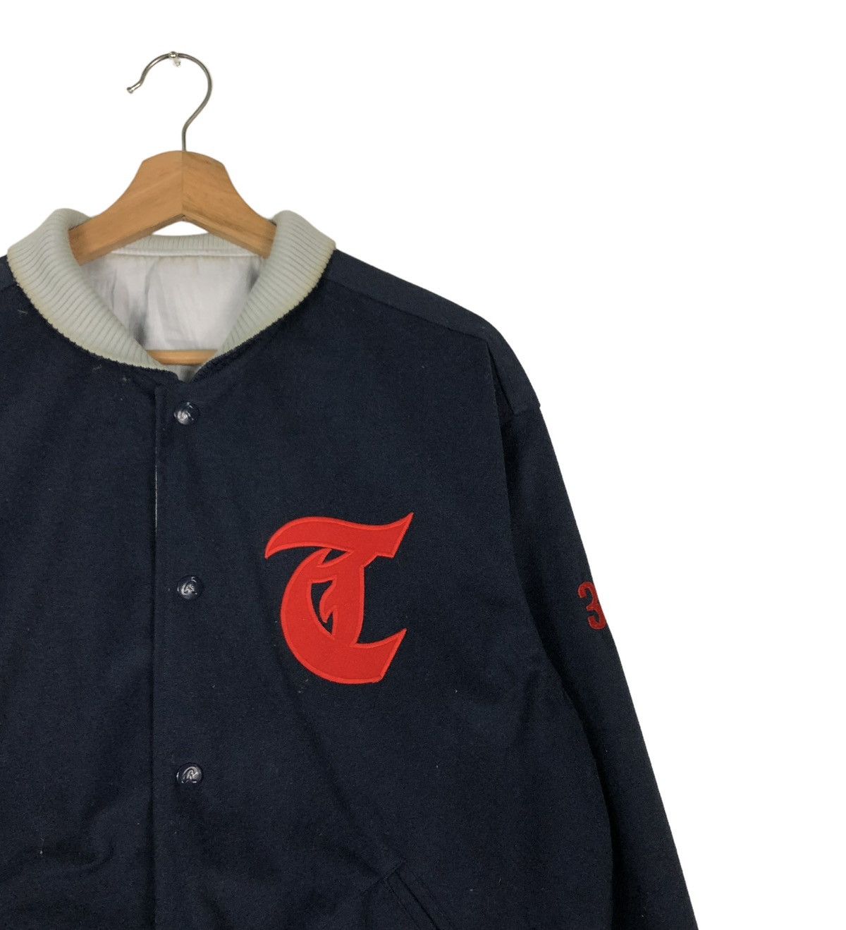 Japanese Brand 🔥VINTAGE BOMBER JACKET RAWLINGS JAPAN BIG LOGO Size US L / EU 52-54 / 3 - 4 Thumbnail