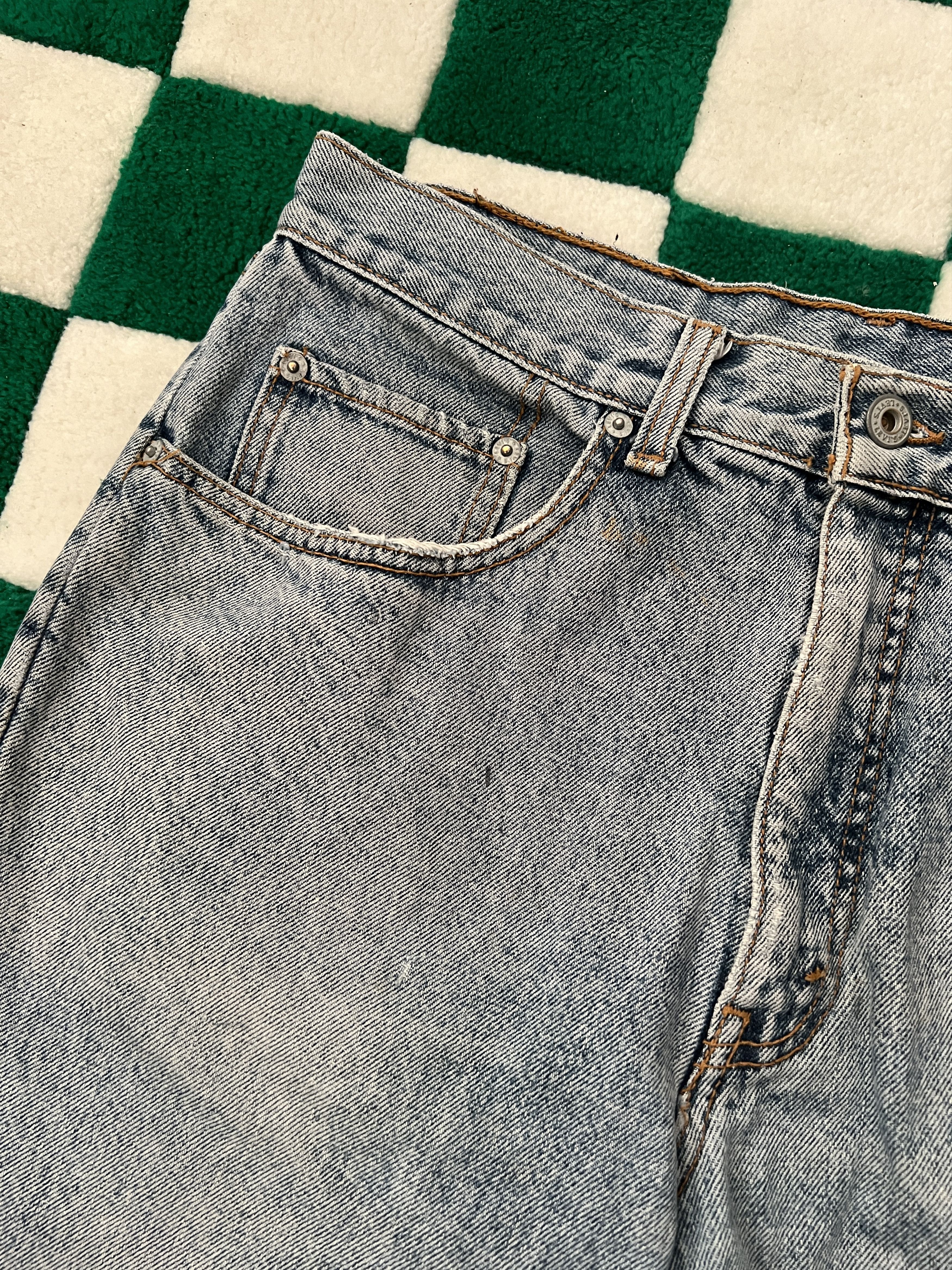 Levi's Vintage 90s Levis 627 Washed Denim Jeans Orange tab W34 L32 Size US 34 / EU 50 - 14 Thumbnail