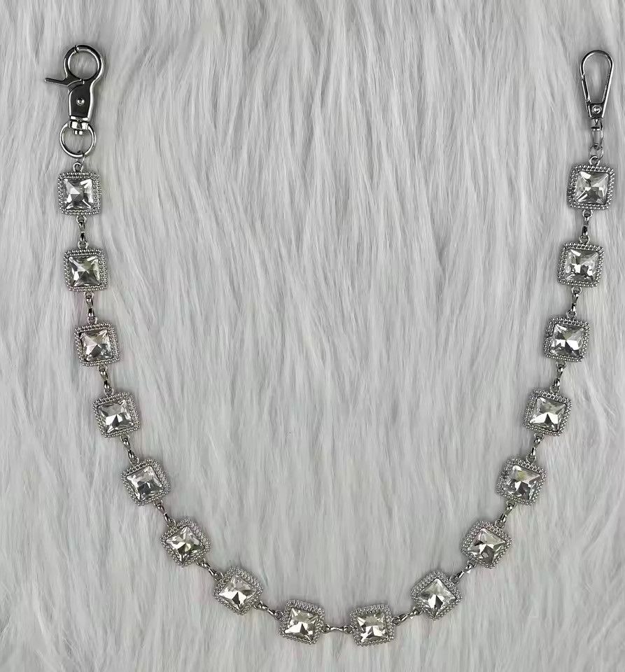 Jewelry Sparkly Crystal Square Pants Chain Size ONE SIZE - 2 Thumbnail