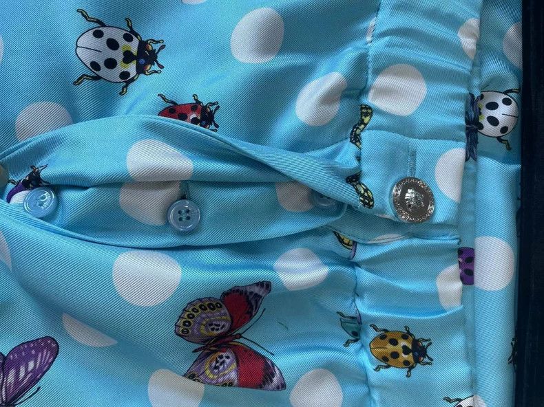 Versace Versace Butterfly ladybug print wide-leg pants Size 39" - 3 Thumbnail