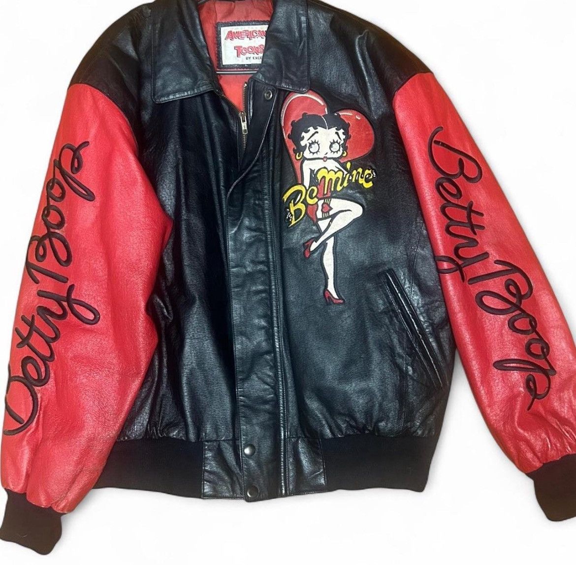 Betty Boop レザーボンバージャケット Betty Boop Leather Jacket - Films Jackets
