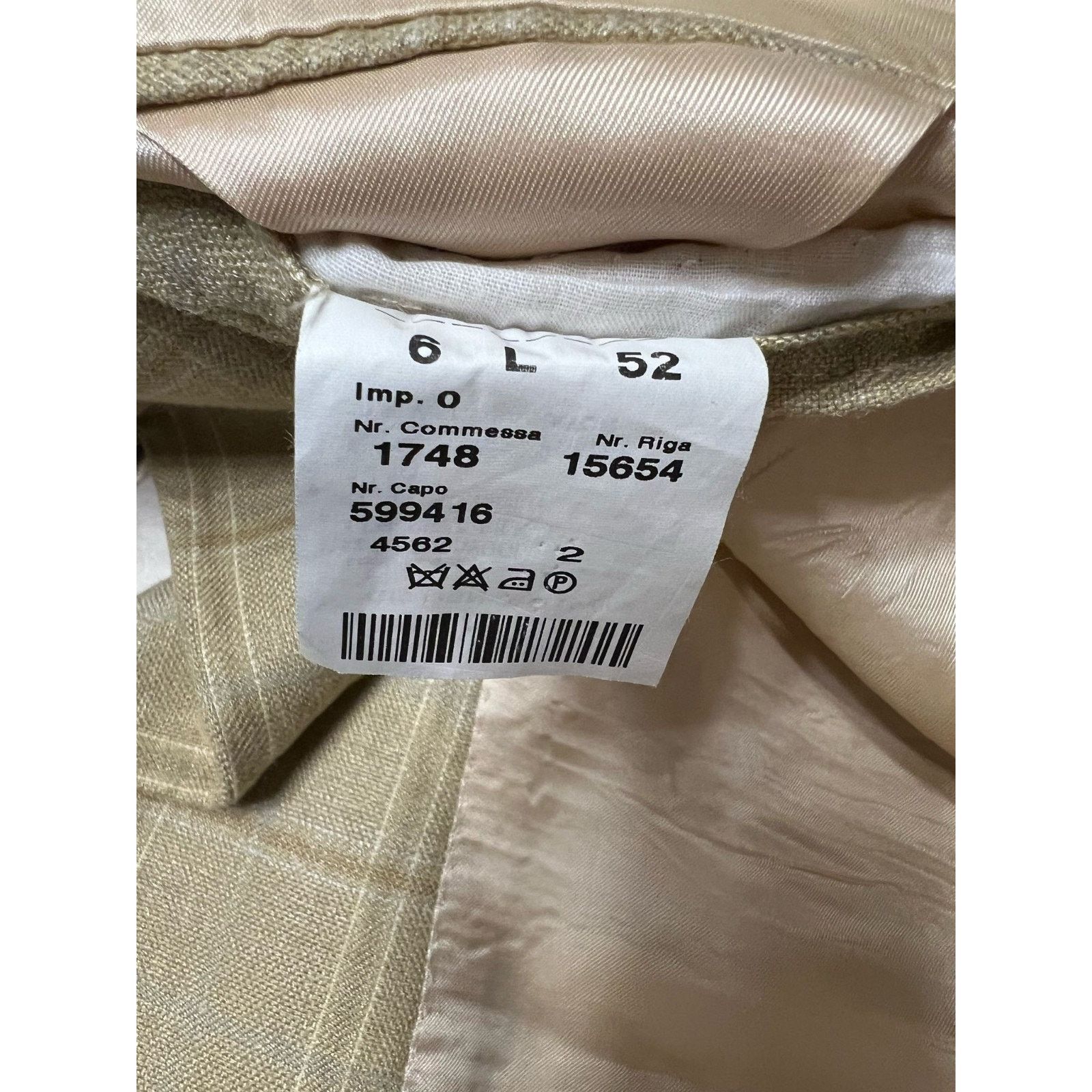 Ermenegildo Zegna ERMENEGILDO ZEGNA Beige 3 Button Mens Blazer 42L US blazer Size 42L - 7 Thumbnail