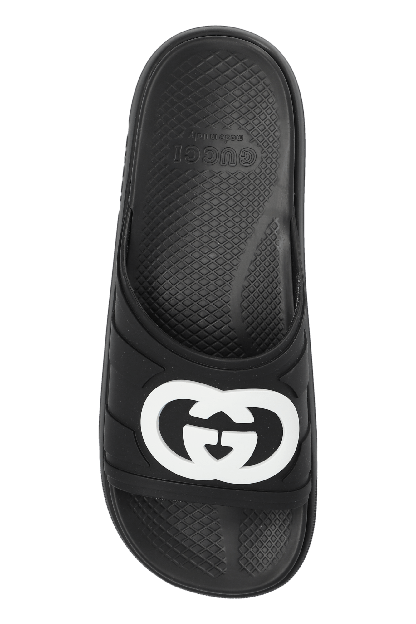 Gucci o1s1wg110125 Interlocking G Slides Sandals in Black/White Size US 15 / EU 48 - 6 Thumbnail