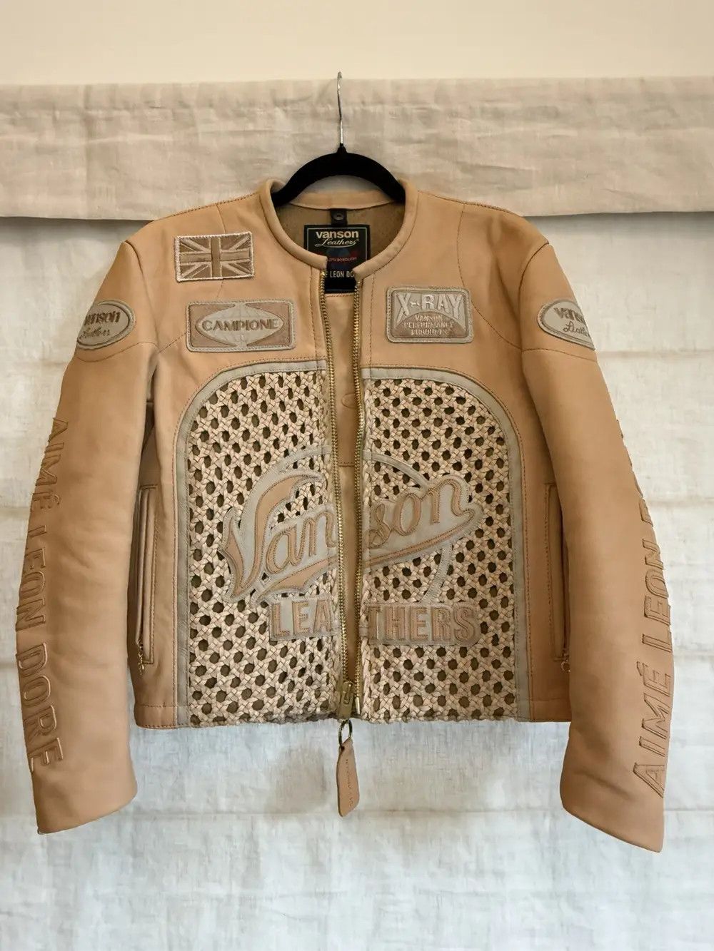 Aime Leon Dore Cafe Racer Leather Moto Jacket large | Grailed