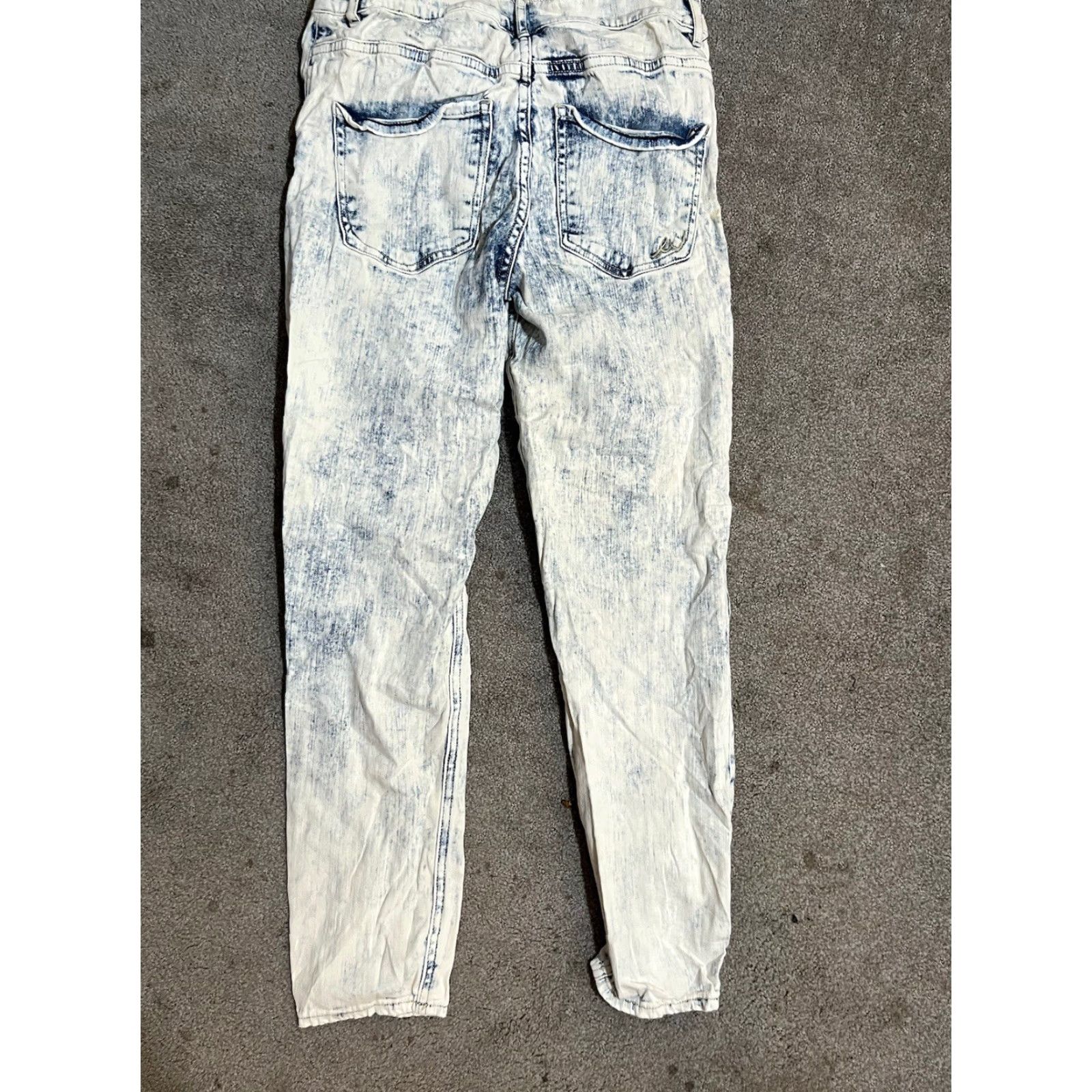Express Express Jeans Women's Jeans Distressed Mid Rise Ankle 5-Pocket Blue 4 Size 27" / US 4 / IT 40 - 4 Thumbnail