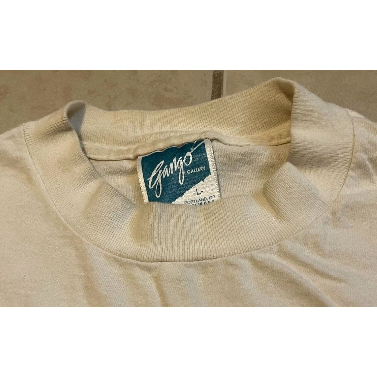 Vintage VINTAGE 90s Reach For A Star Faded Abstract Art Shirt M Sandra Magsamen Elephant White M Short Sleeve Graphic Tee Mens Size US M / EU 48-50 / 2 - 7 Thumbnail