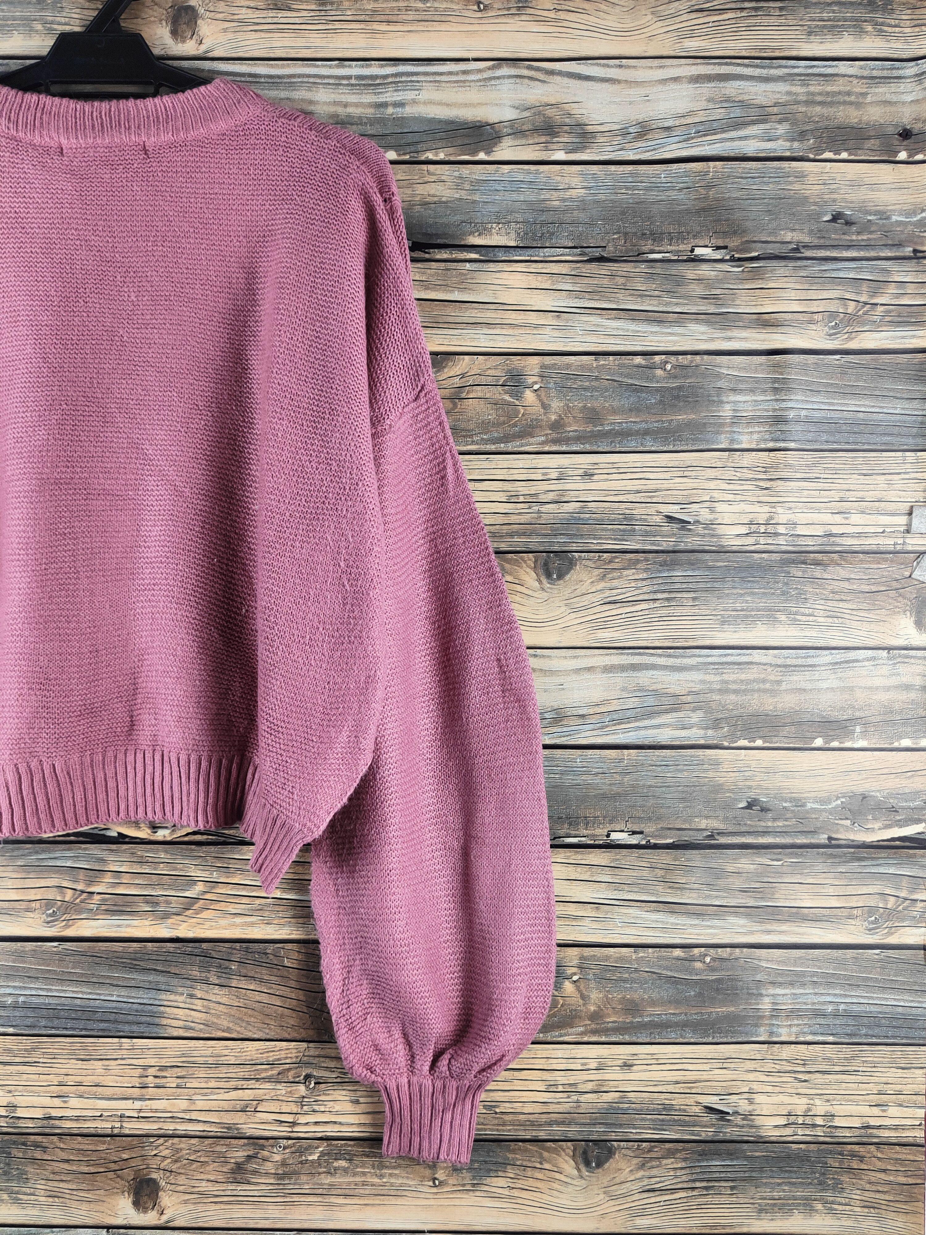 Japanese Brand DL W closet Pink Knitwear Crop Tops #46-972 Size L / US 10 / IT 46 - 9 Thumbnail