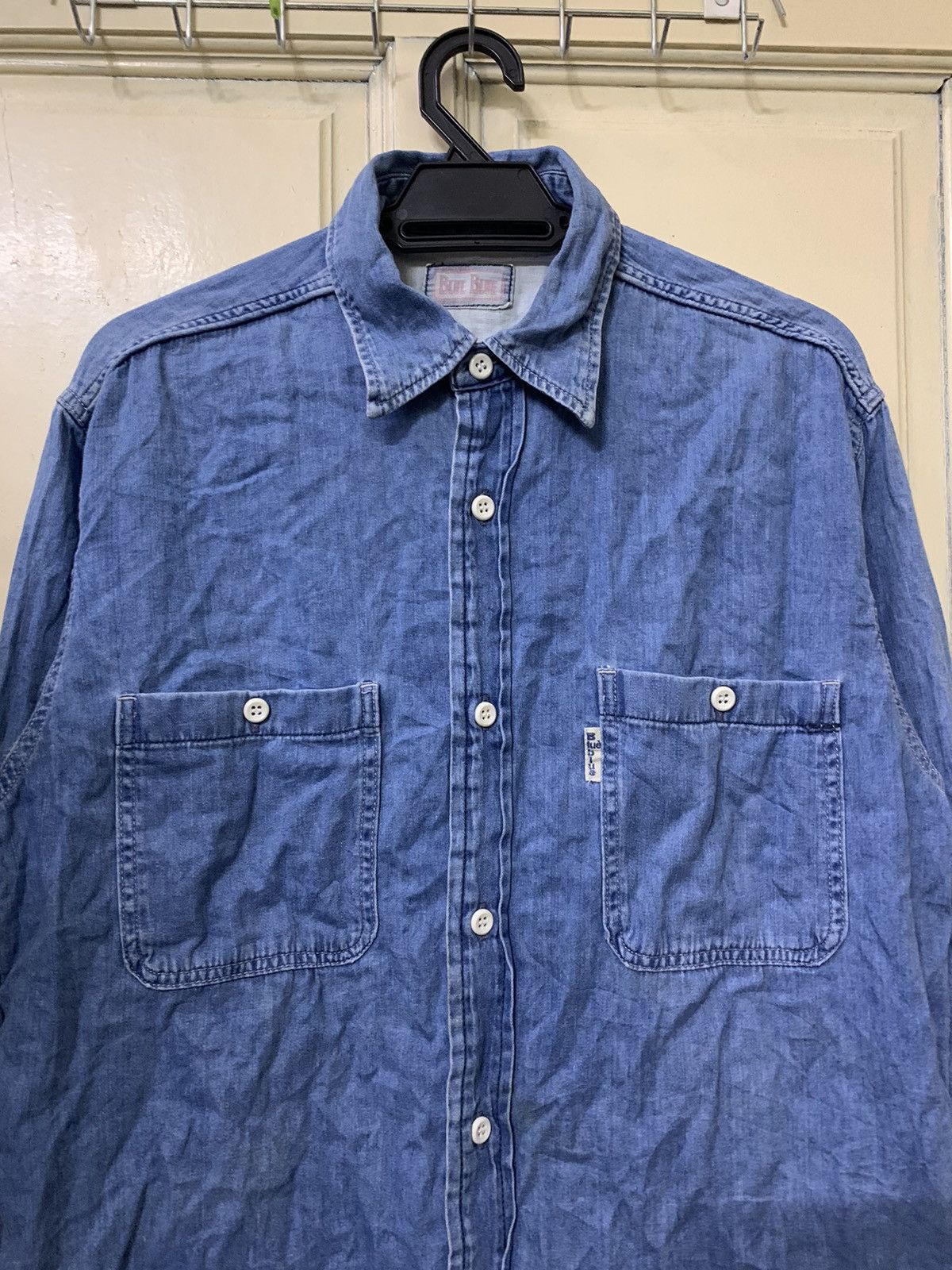 Blue Blue Japan 💥Vtg Japanese Blue Blue Japan Button Shirt Size US M / EU 48-50 / 2 - 2 Thumbnail