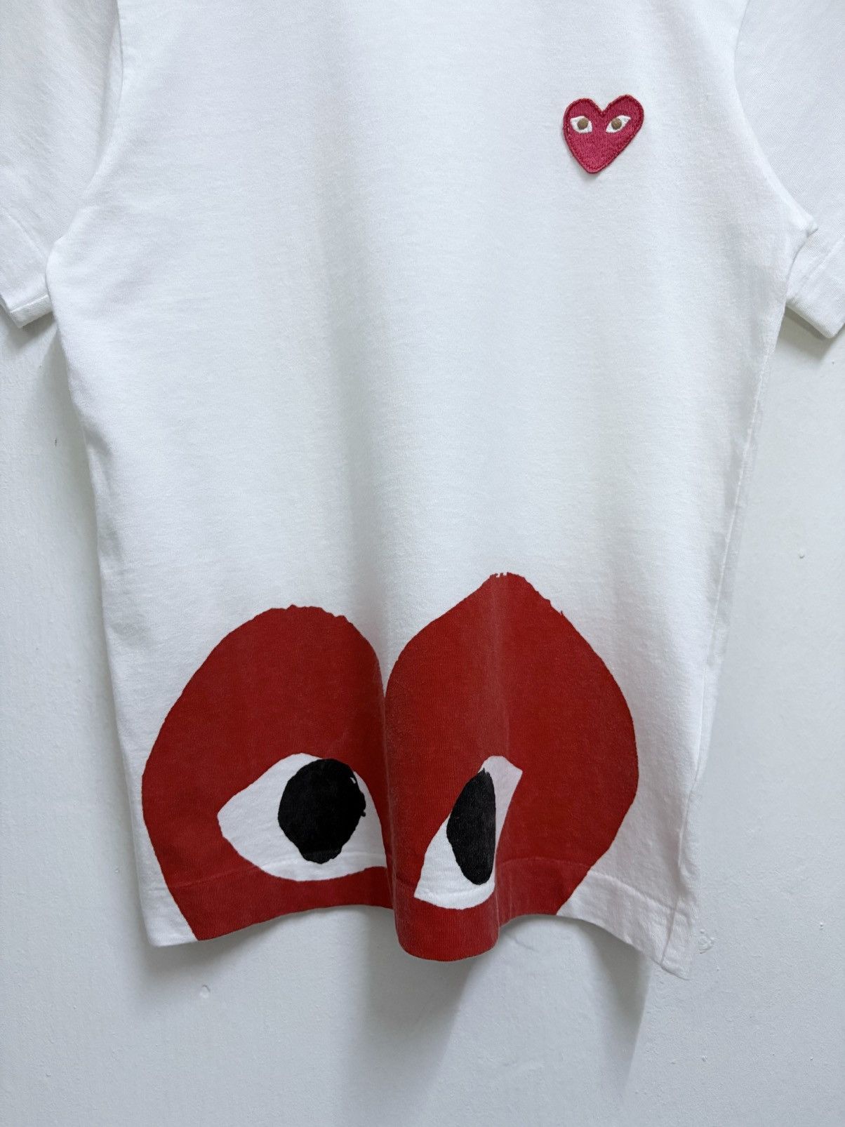 Comme des Garcons PLAY AD2008 Comme des Garcons PLAY Half Heart Down Logo T-Shirt Size XXS / US 00 / IT 34 - 4 Thumbnail