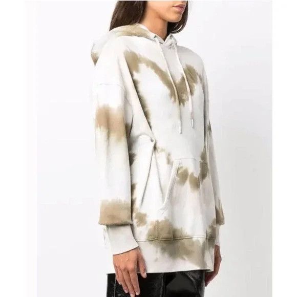 Givenchy Green Tie Dye Heart Logo Oversized Buttoned Hoodie Size M / US 6-8 / IT 42-44 - 3 Thumbnail