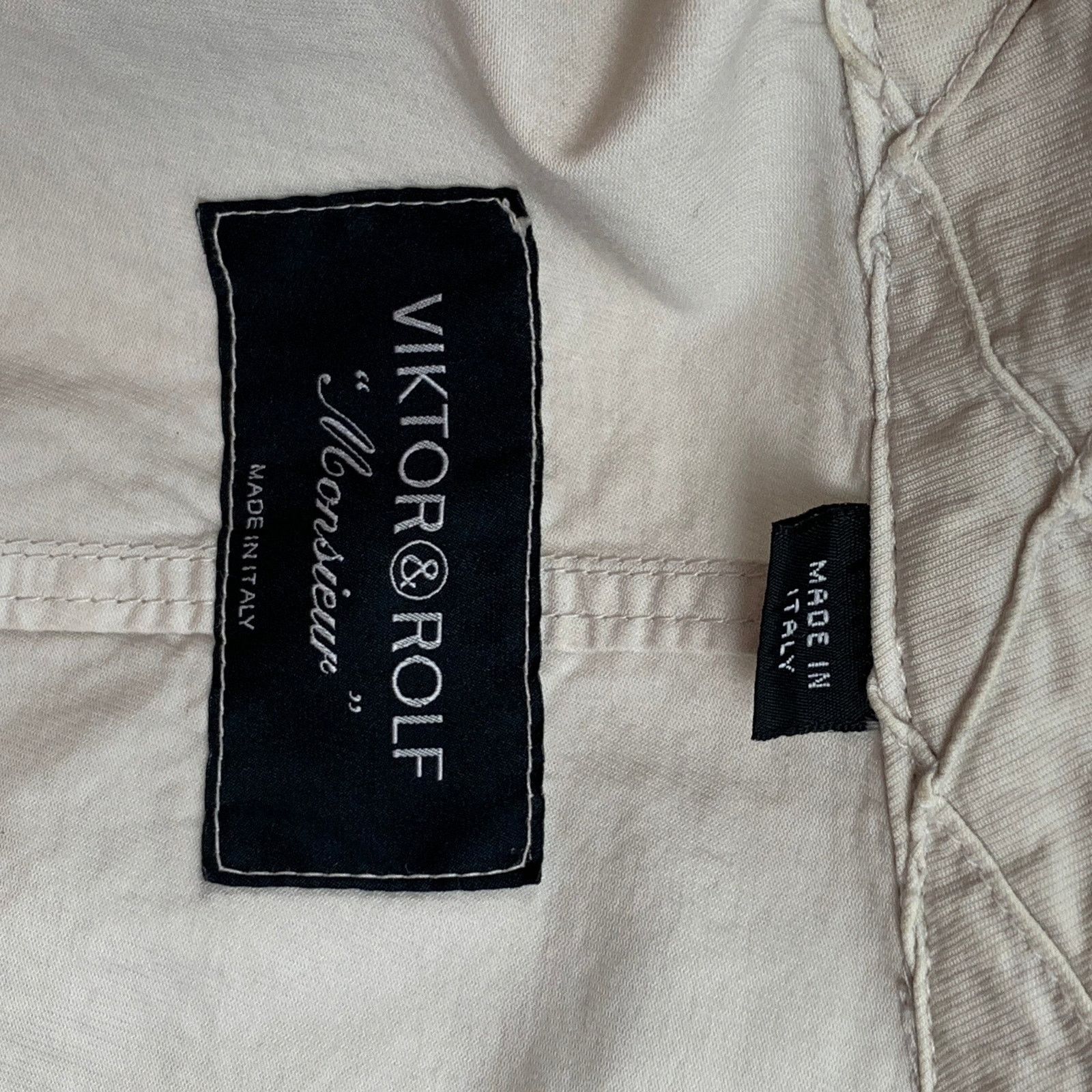 Viktor & Rolf VIKTOR & ROLF Size 36 Off White Cotton Single Button Jacket Size US S / EU 44-46 / 1 - 6 Thumbnail