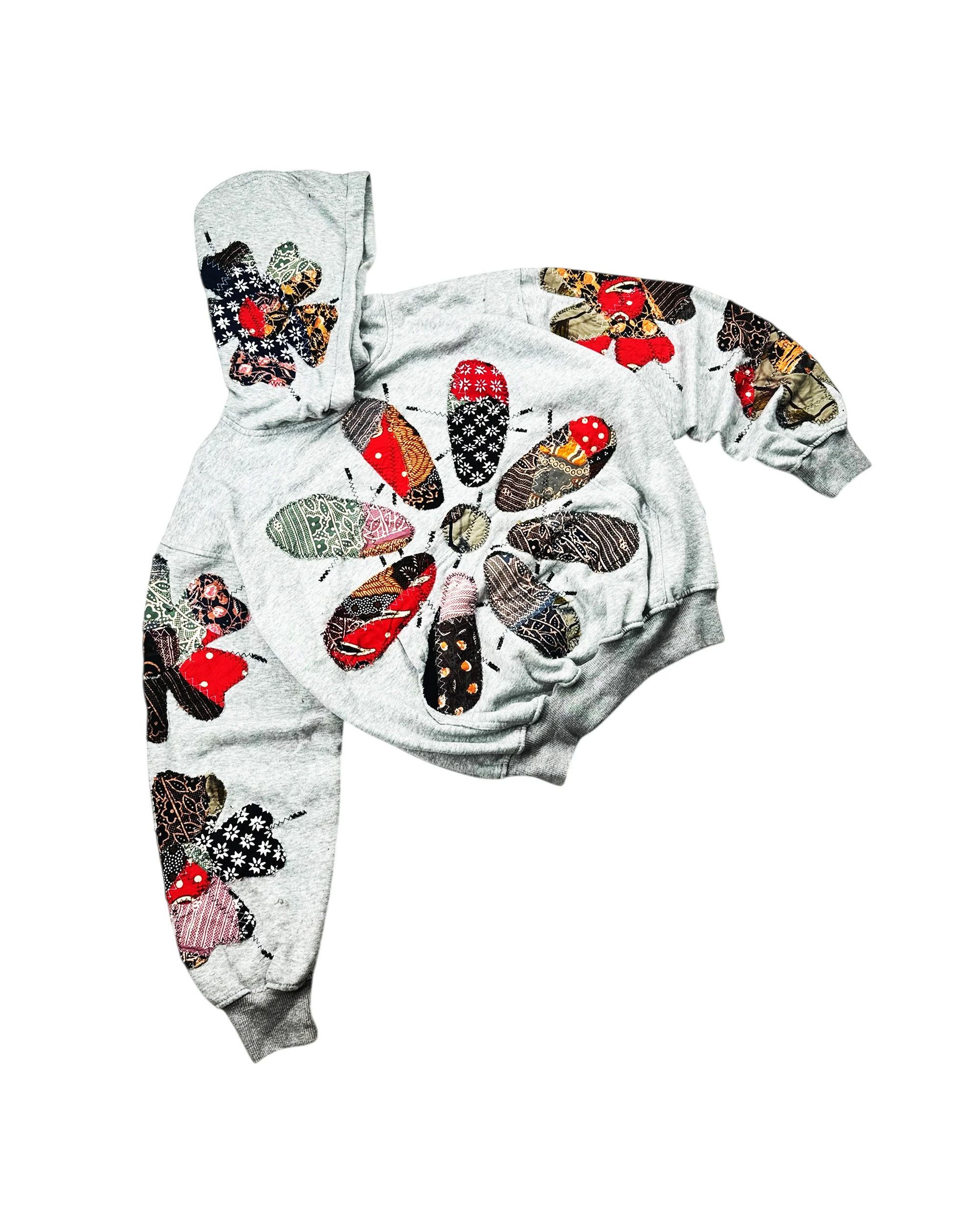Japanese Brand Re-worked 1 of 1 Handmade Batik Bloom Chaos Hoodie Size M Size US M / EU 48-50 / 2 - 2 Thumbnail