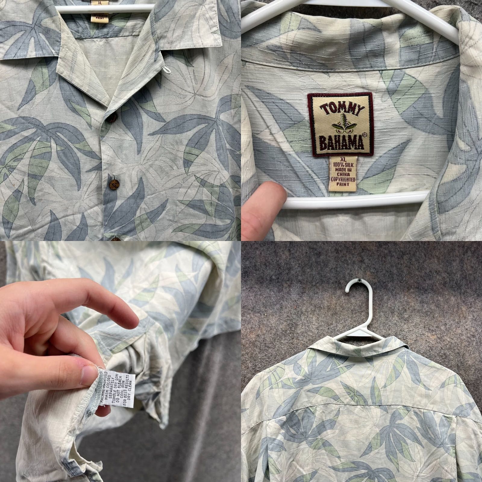 Tommy Bahama Vintage Tommy Bahama Shirt Mens XL Tan Button Down Silk Hawaiian Paradise Camp Size US XL / EU 56 / 4 - 8 Thumbnail