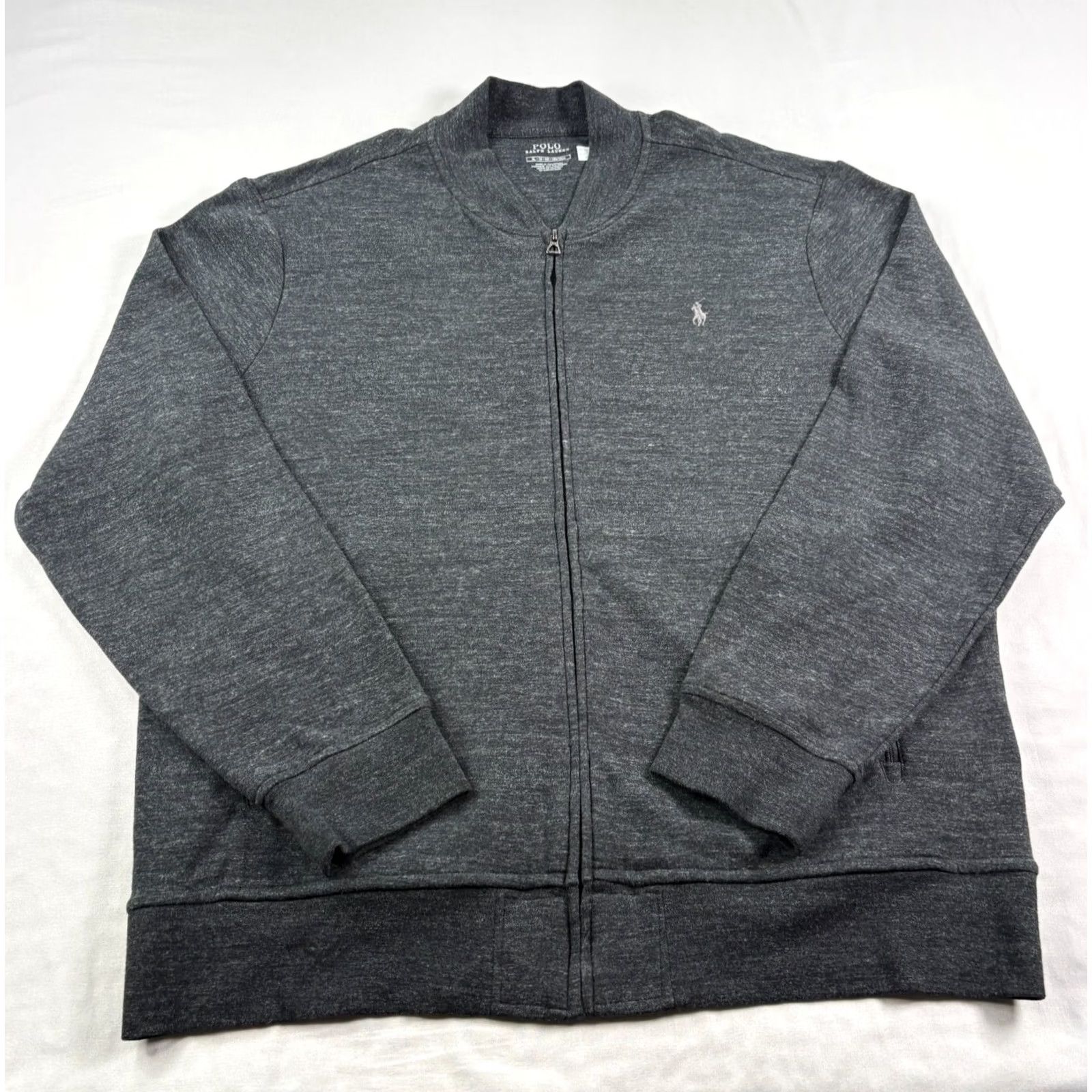 Polo Ralph Lauren Polo Ralph Lauren Mens Jacket Gray Full Zip Bomber XL Casual Mid-Length Nylon Cotton Blend Full Zip Logo Size US XL / EU 56 / 4 - 2 Thumbnail