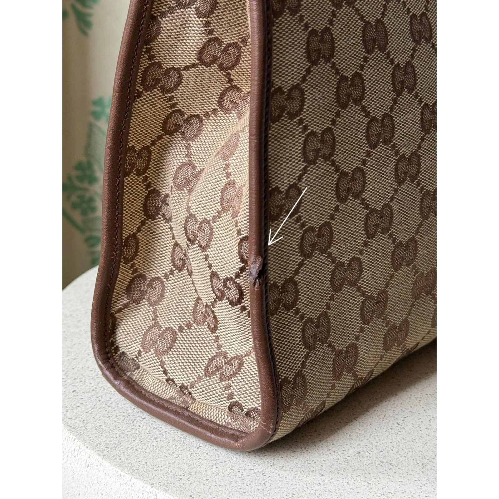 Gucci Gucci Monogram Jackie Canvas Beige Brown Shoulder Bag Size ONE SIZE - 18 Thumbnail