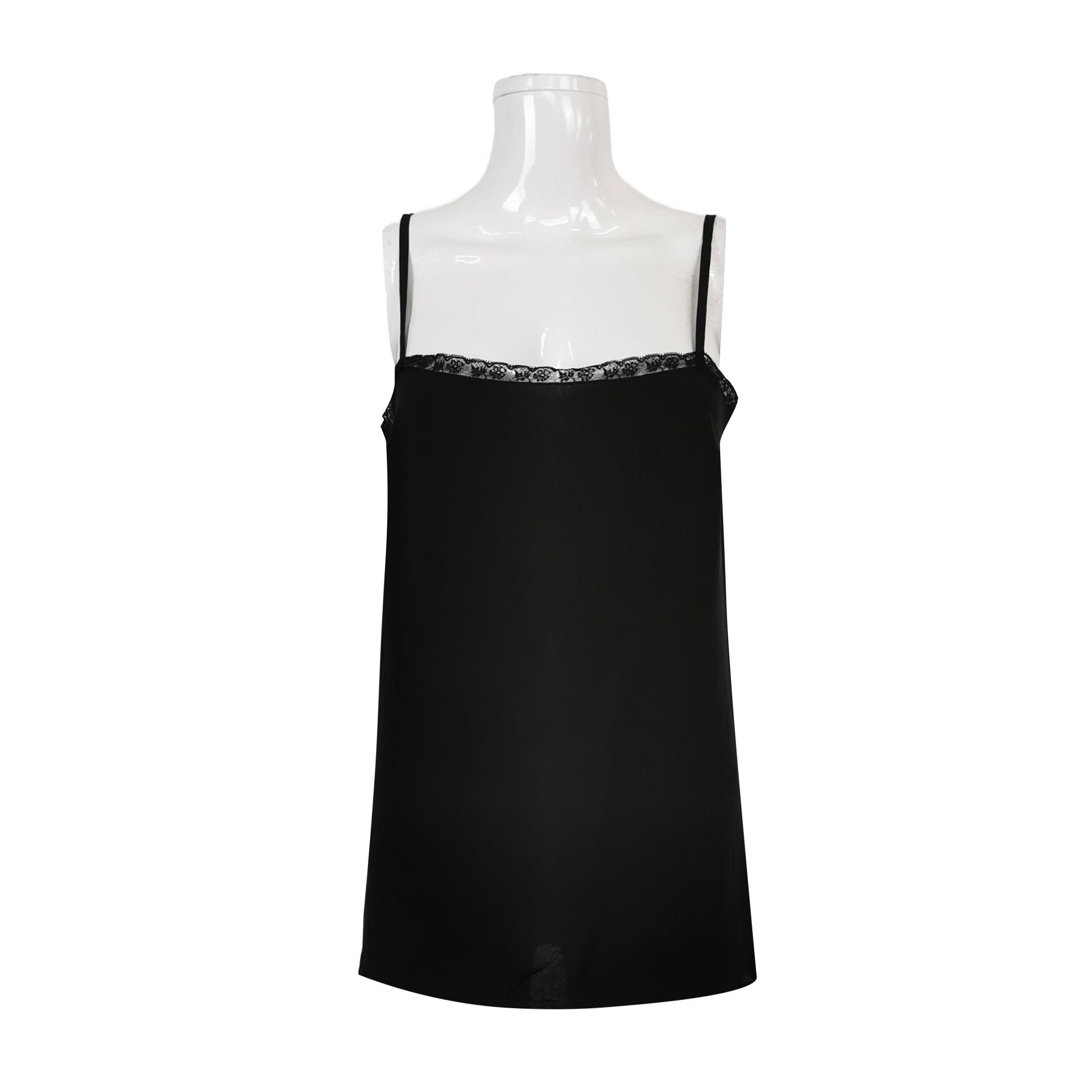Prada Prada Black Lace Silk Camisole Size 40 Size S / US 4 / IT 40 - 1 Thumbnail
