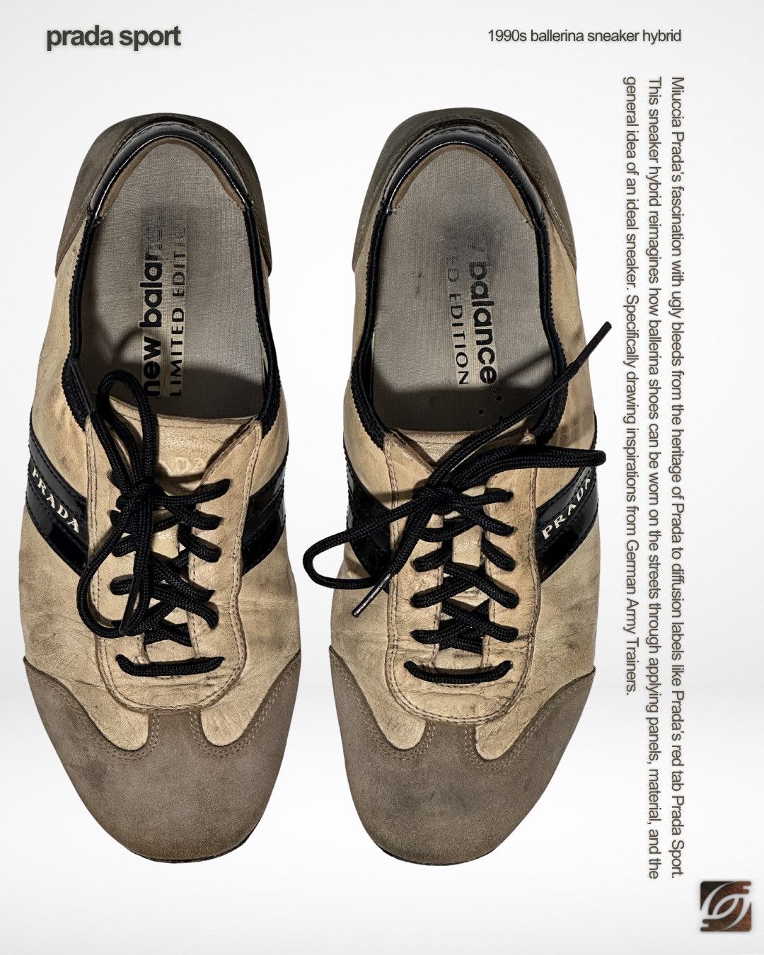 Prada 1990s Ballerina Sneaker Hybrid Size US 7 / EU 40 - 1 Thumbnail