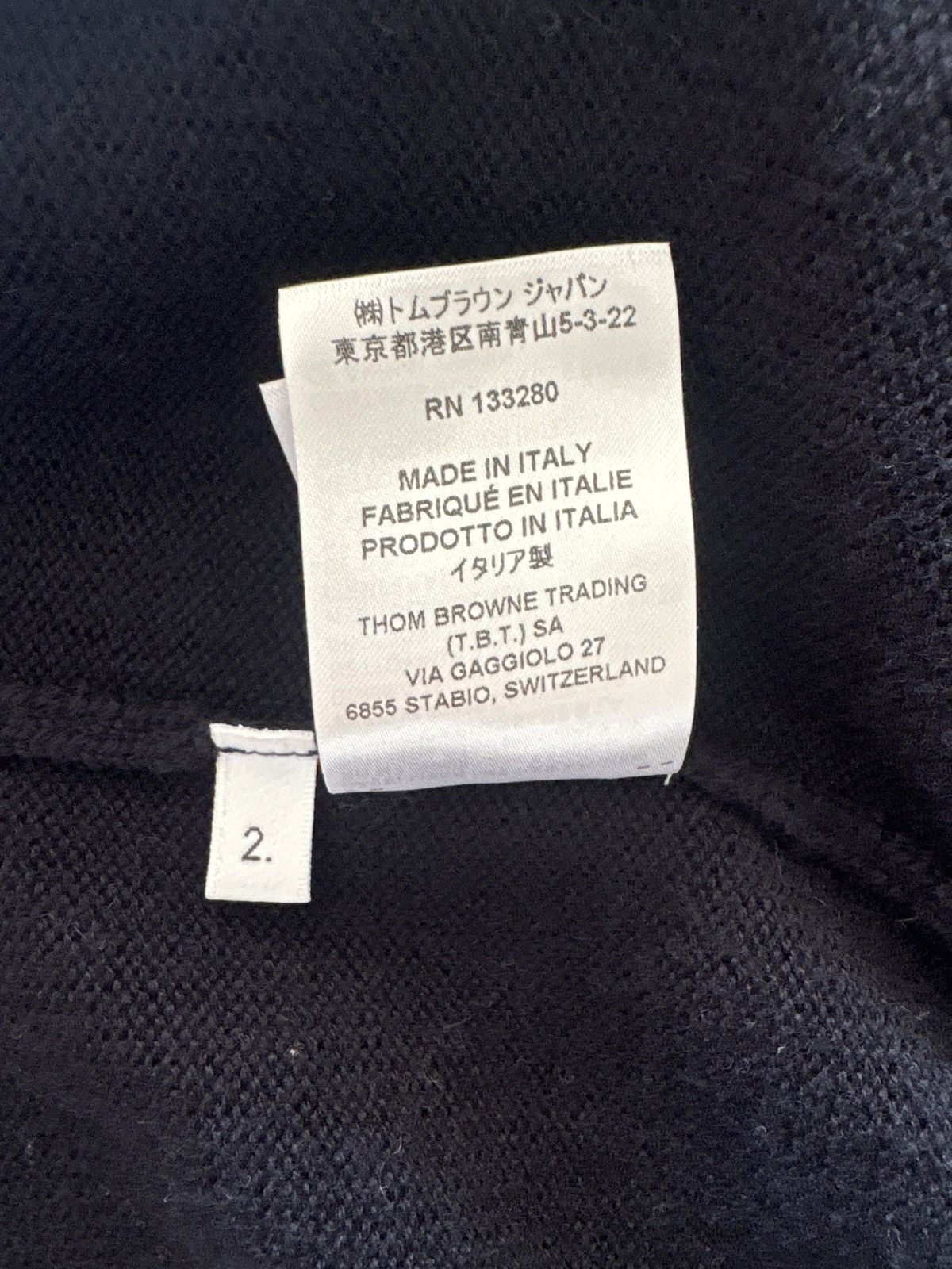 Thom Browne Thom Browne Navy Tricolor Cardigan (Size L BN) Size US L / EU 52-54 / 3 - 3 Thumbnail