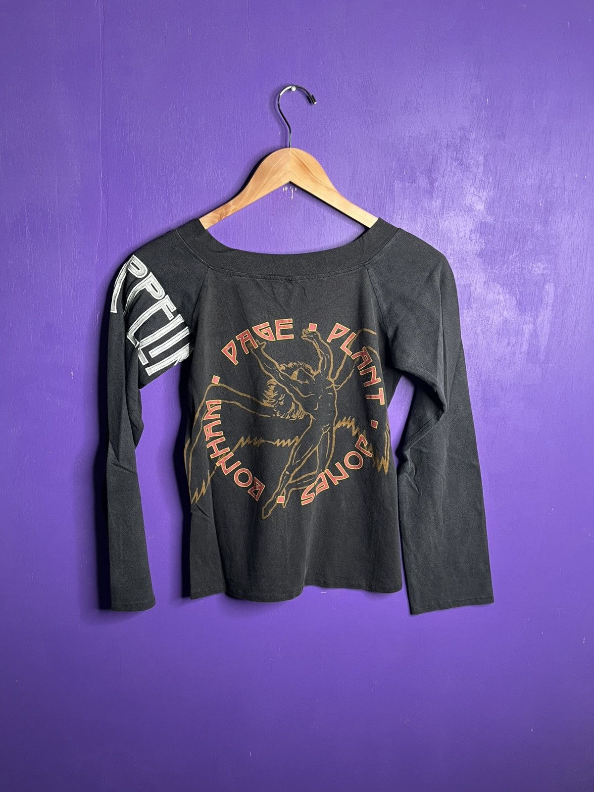 Band Tees × Vintage Vintage 80s Custom Led Zeppelin tour top Size S / US 4 / IT 40 - 2 Thumbnail