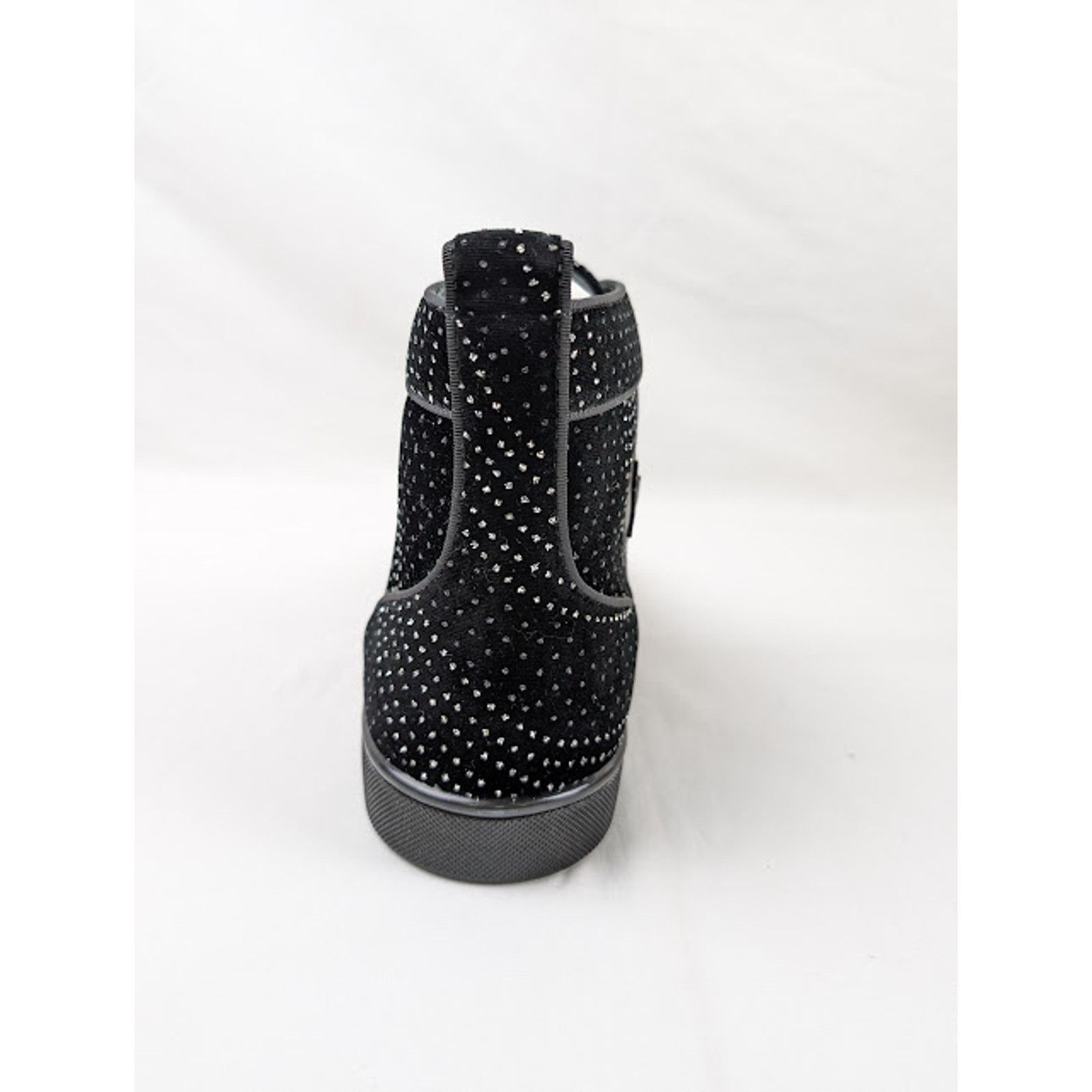 Christian Louboutin o1rshd1 Louis Orlato Flat Hi-Top Sneakers in Black/Silver Size US 11 / EU 44 - 5 Thumbnail