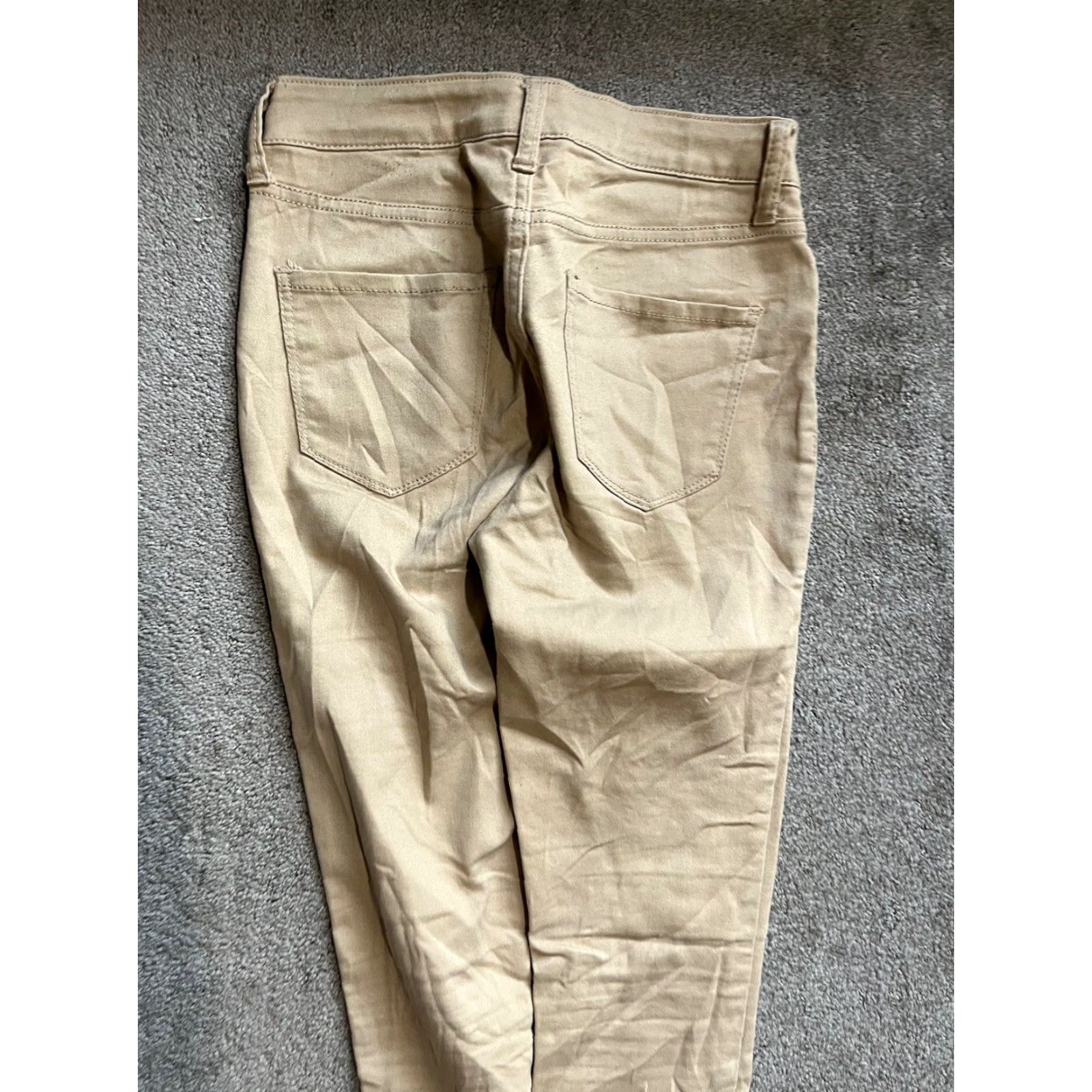 Aeropostale Aeropostale Jeans Jegging Denim Beige 00 Regular 5-Pocket Zip Button Logo Mid Rise Women's Jeans Jegging Size 24" / US 00 / IT 34 - 4 Thumbnail