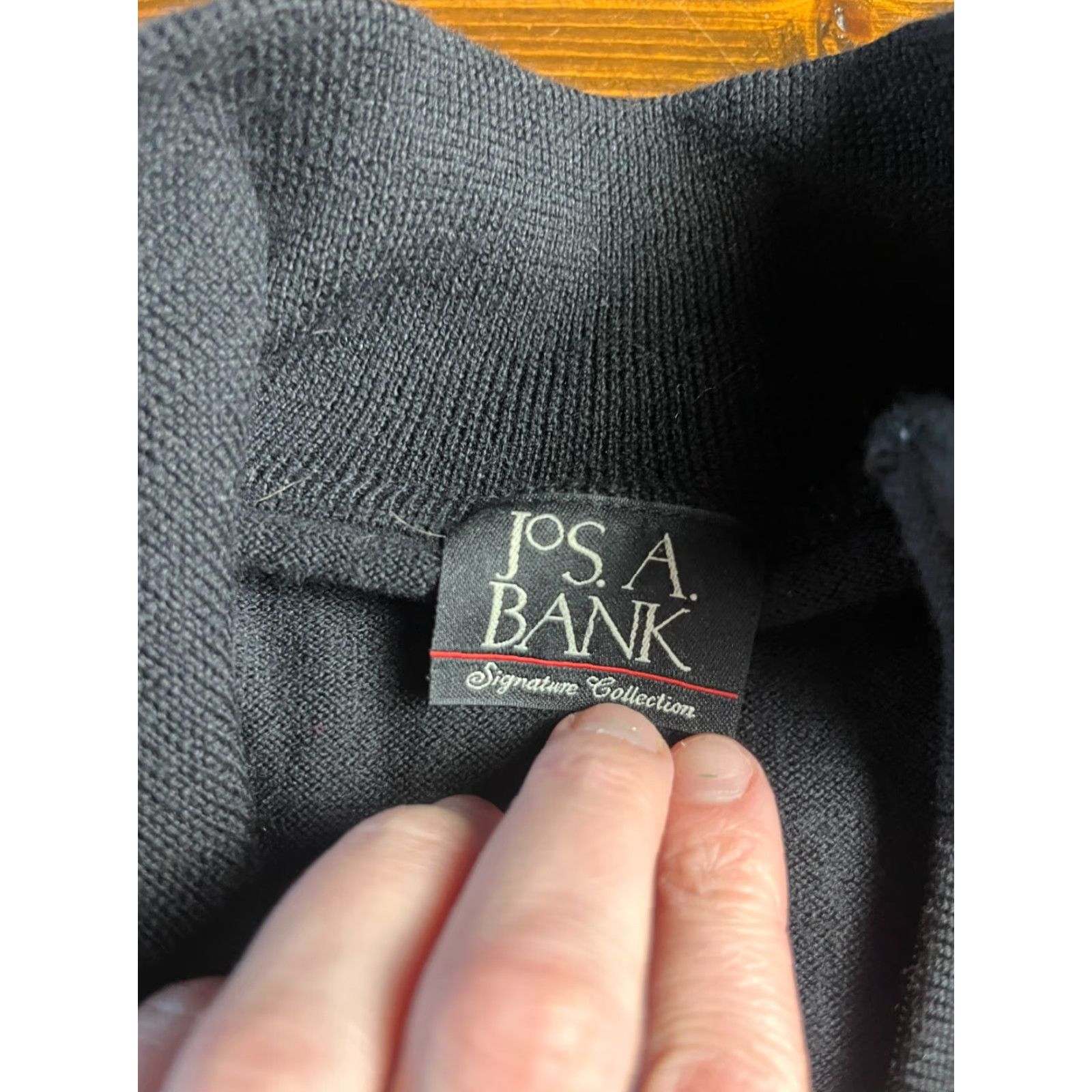 Jos. A. Bank Jos. A. Bank Sweater Mens Large Black 1/4 Zip Merino Wool Regular Fit Pullover - 1/4 Zip, Long Sleeve, Casual, Free Return, Solid, Runs slightly small Size US L / EU 52-54 / 3 - 6 Thumbnail