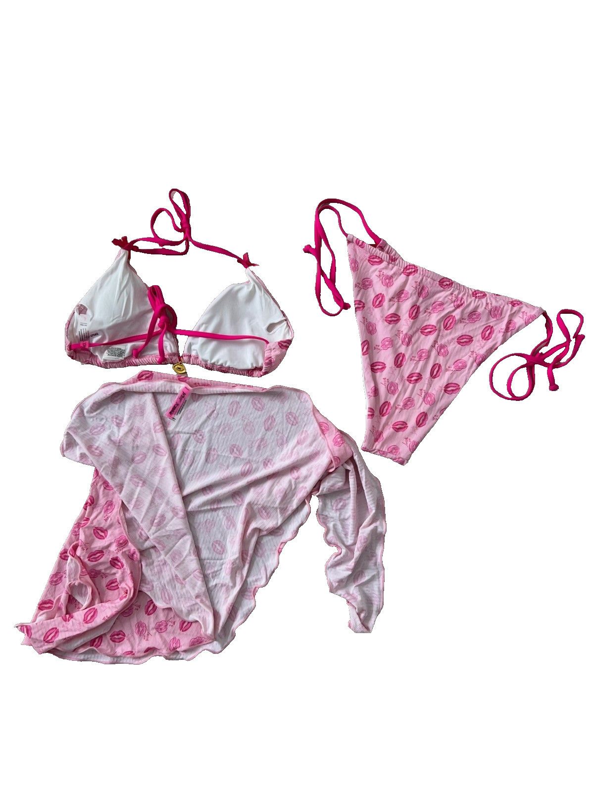 Betsey Johnson Betsey Johnson Swim Bikini Coverup Pink 3 Piece Set ( L ) Size L / US 10 / IT 46 - 2 Thumbnail