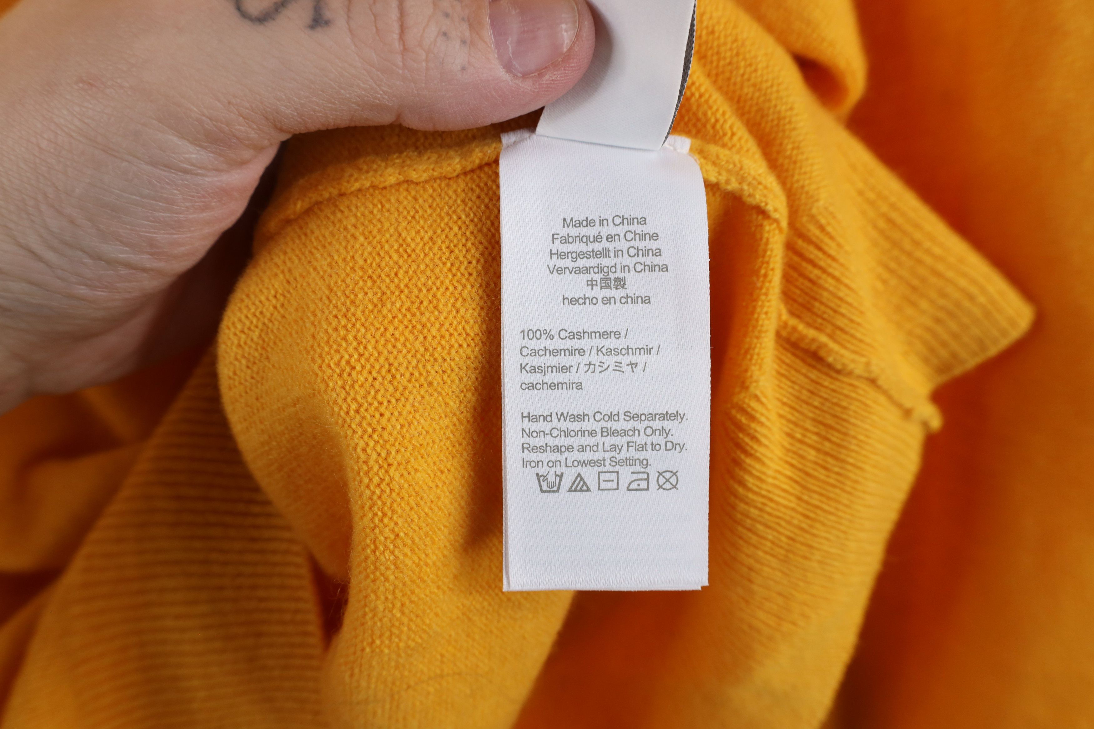 J.Crew × Vintage New J Crew Blank Soft Cashmere Knit Crewneck Sweater Yellow Size US L / EU 52-54 / 3 - 8 Thumbnail