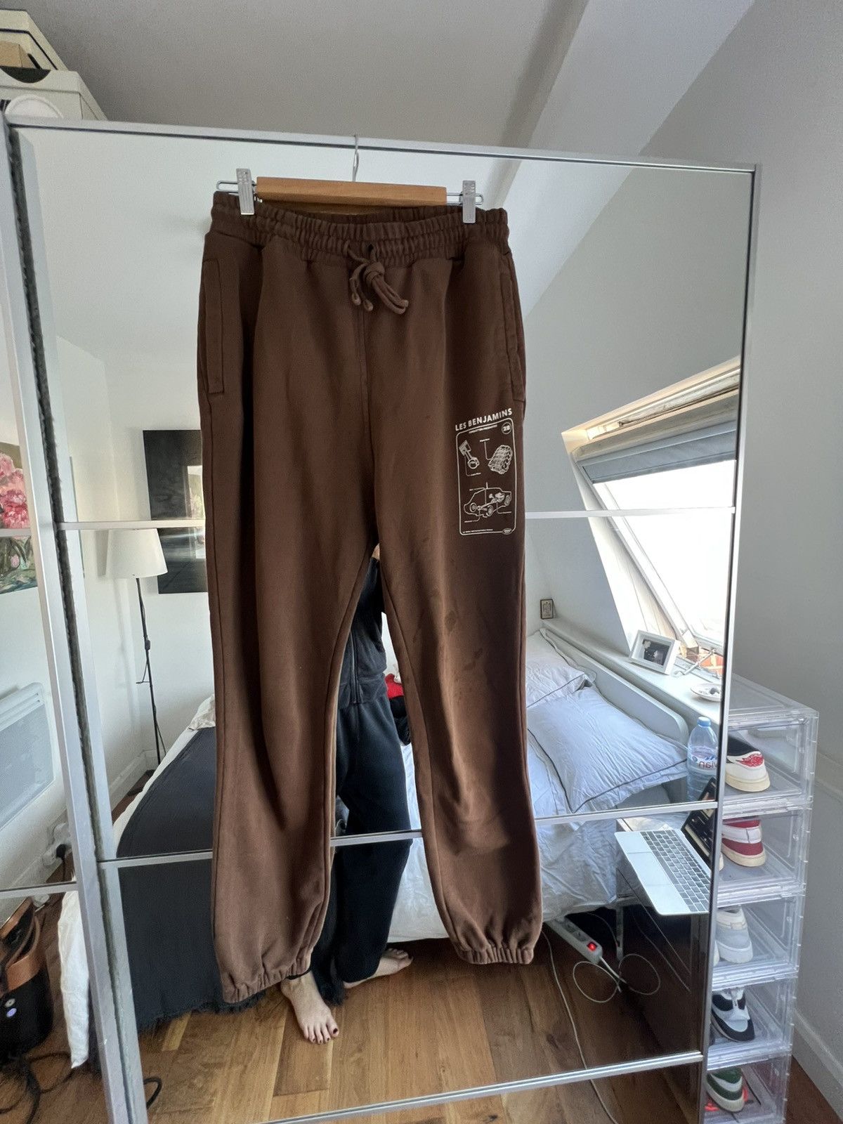 Les Benjamins Brown Joggers Size 30" / US 8 / IT 44 - 1 Thumbnail